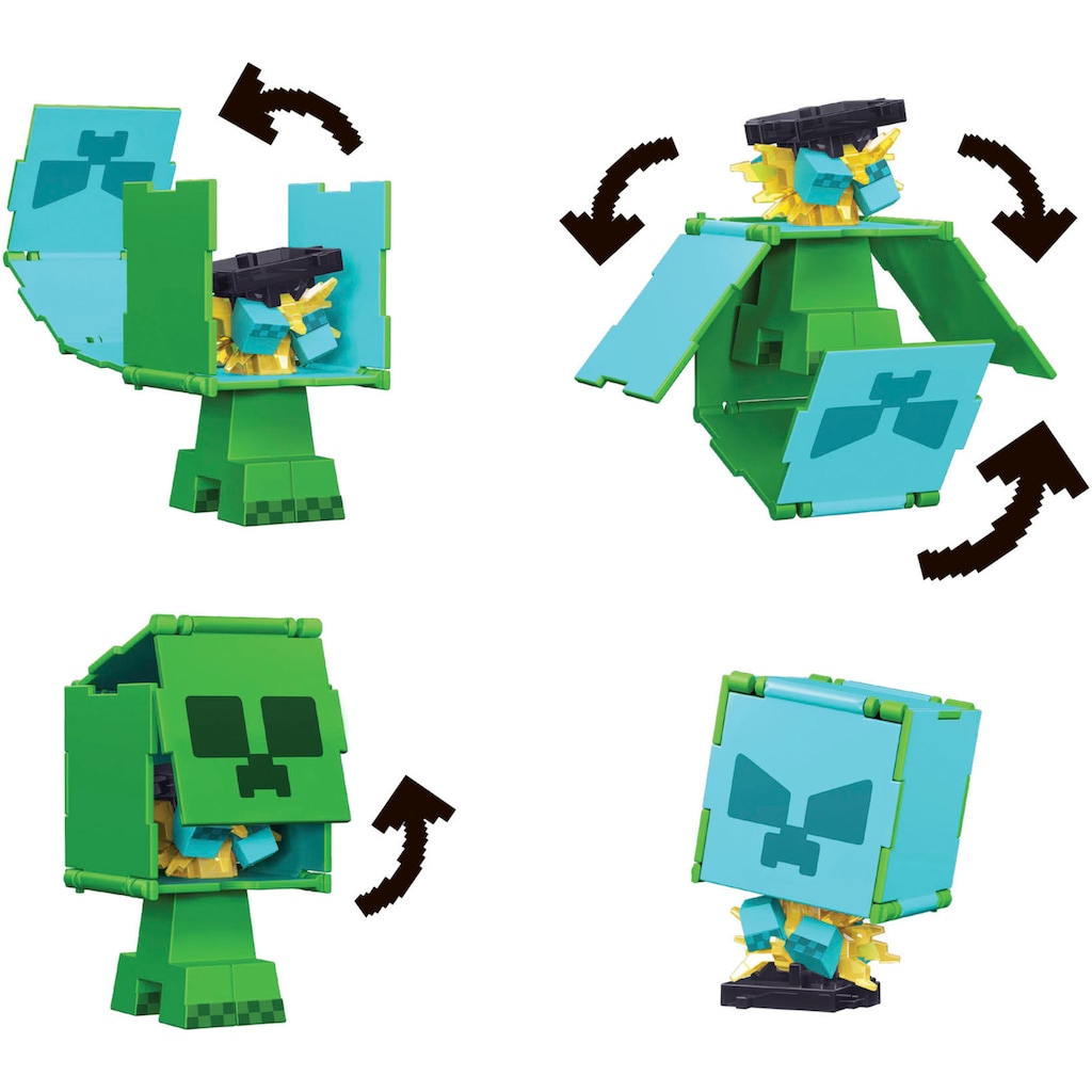 Mattel® Actionfigur »Minecraft, Flippin' Figs, 2in1 - Creeper + Charged Creeper«