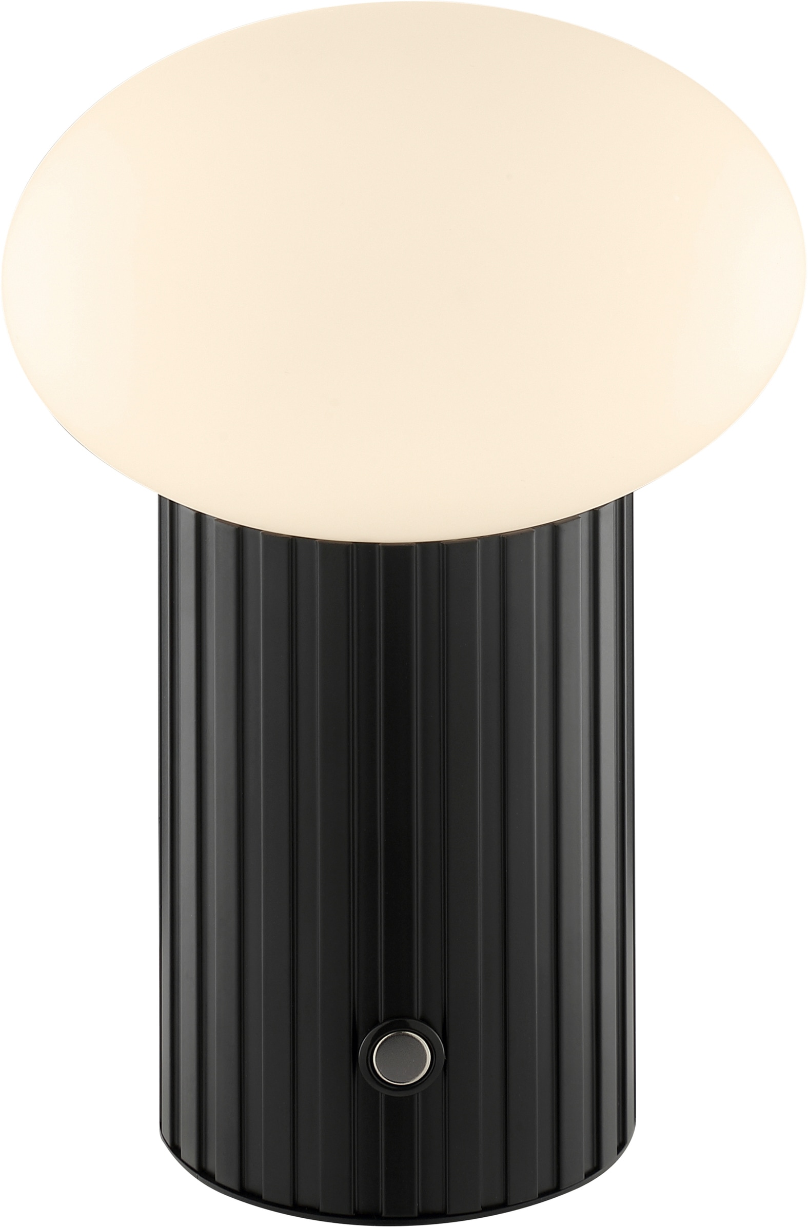Brilliant LED Tischleuchte »Venti« LED-Modul 1 Stk. Warmweiß Akku-Leuchte, Ø 12 cm, Höhe 18 cm, 250 lm, Wireless charging o. USB