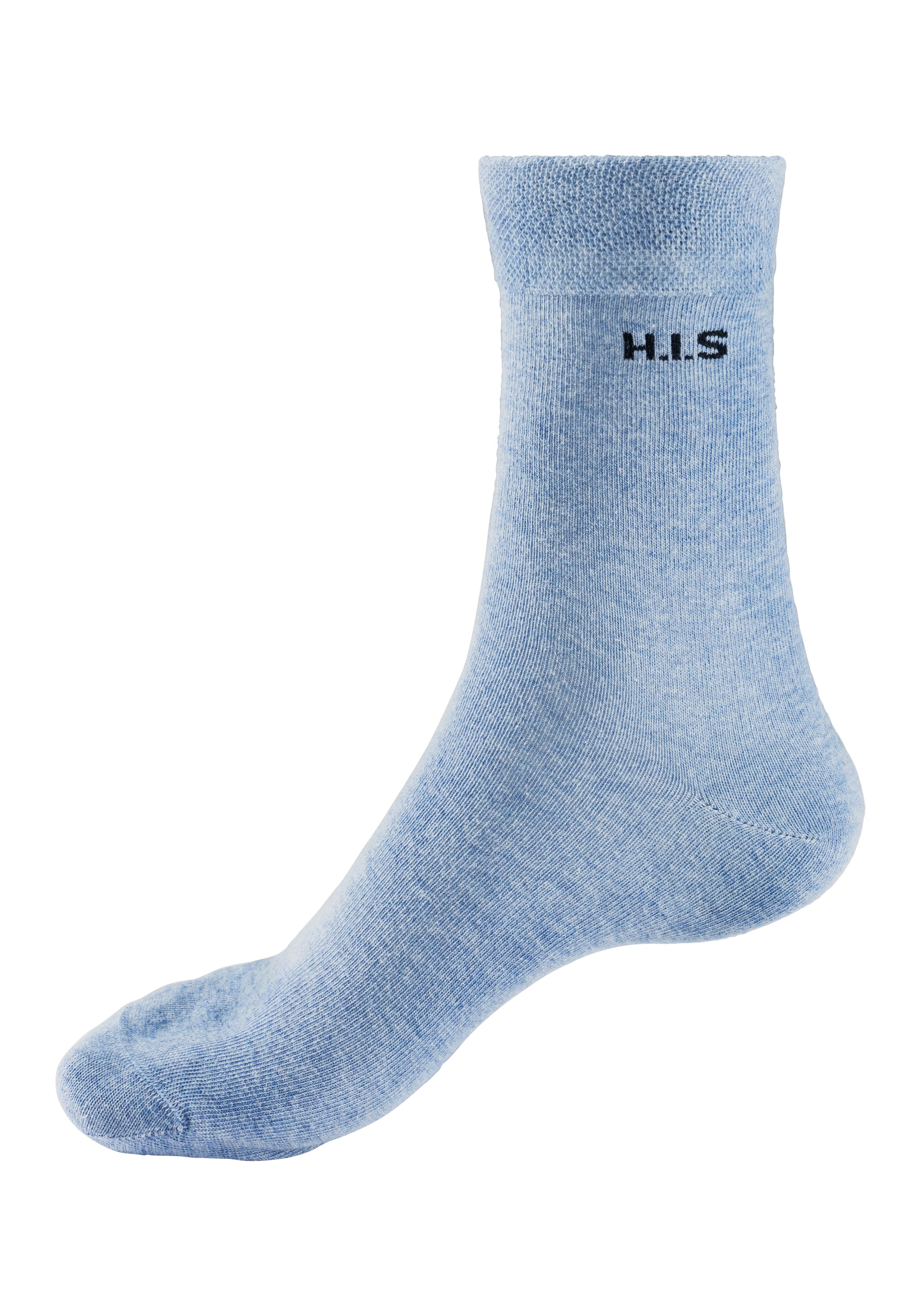 H.I.S Socken, (Packung, 4 Paar), mit druckfreiem Bündchen