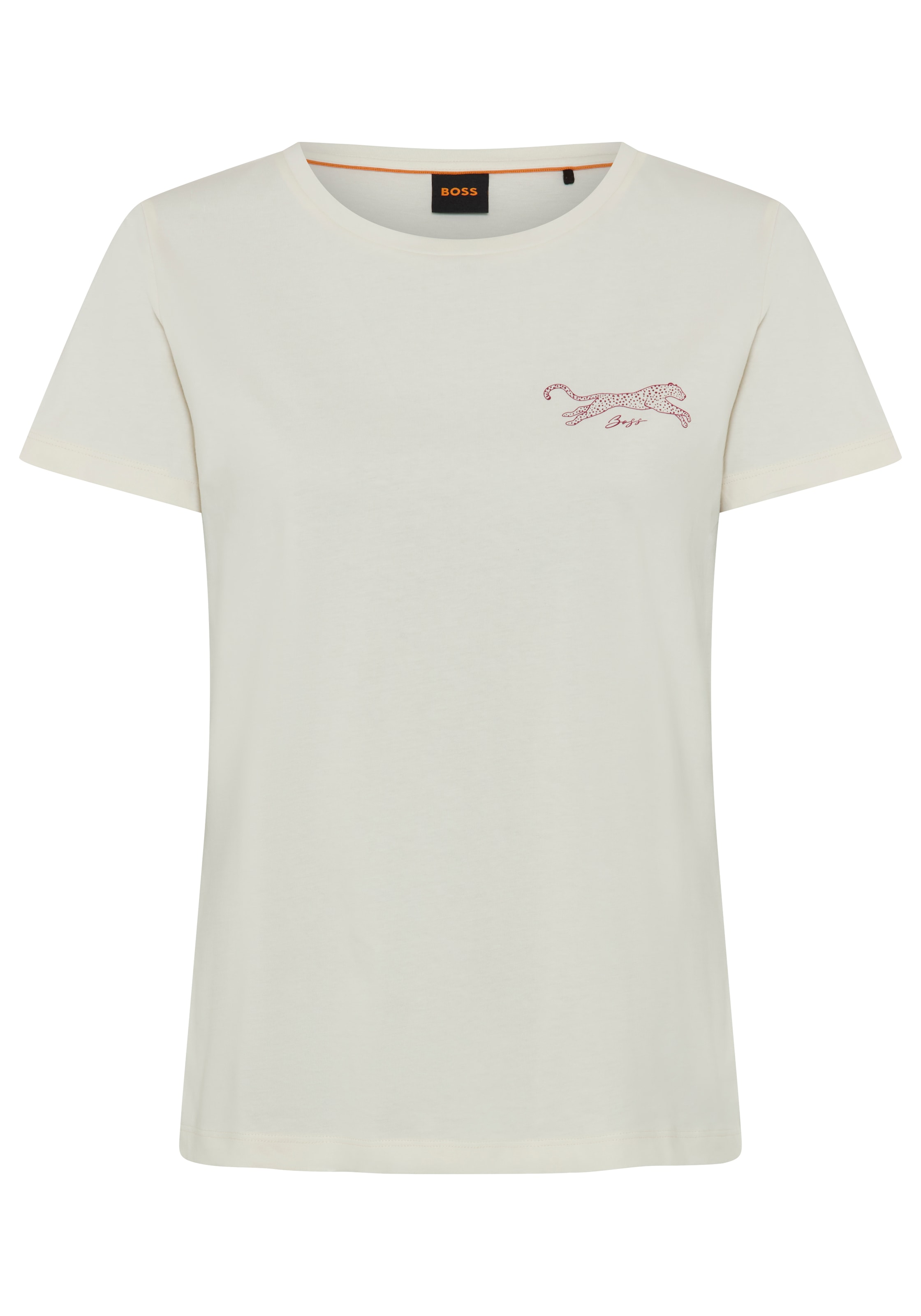 BOSS ORANGE T-Shirt »Elove Premium Damenmode« mit Stickerei, Slim Fit