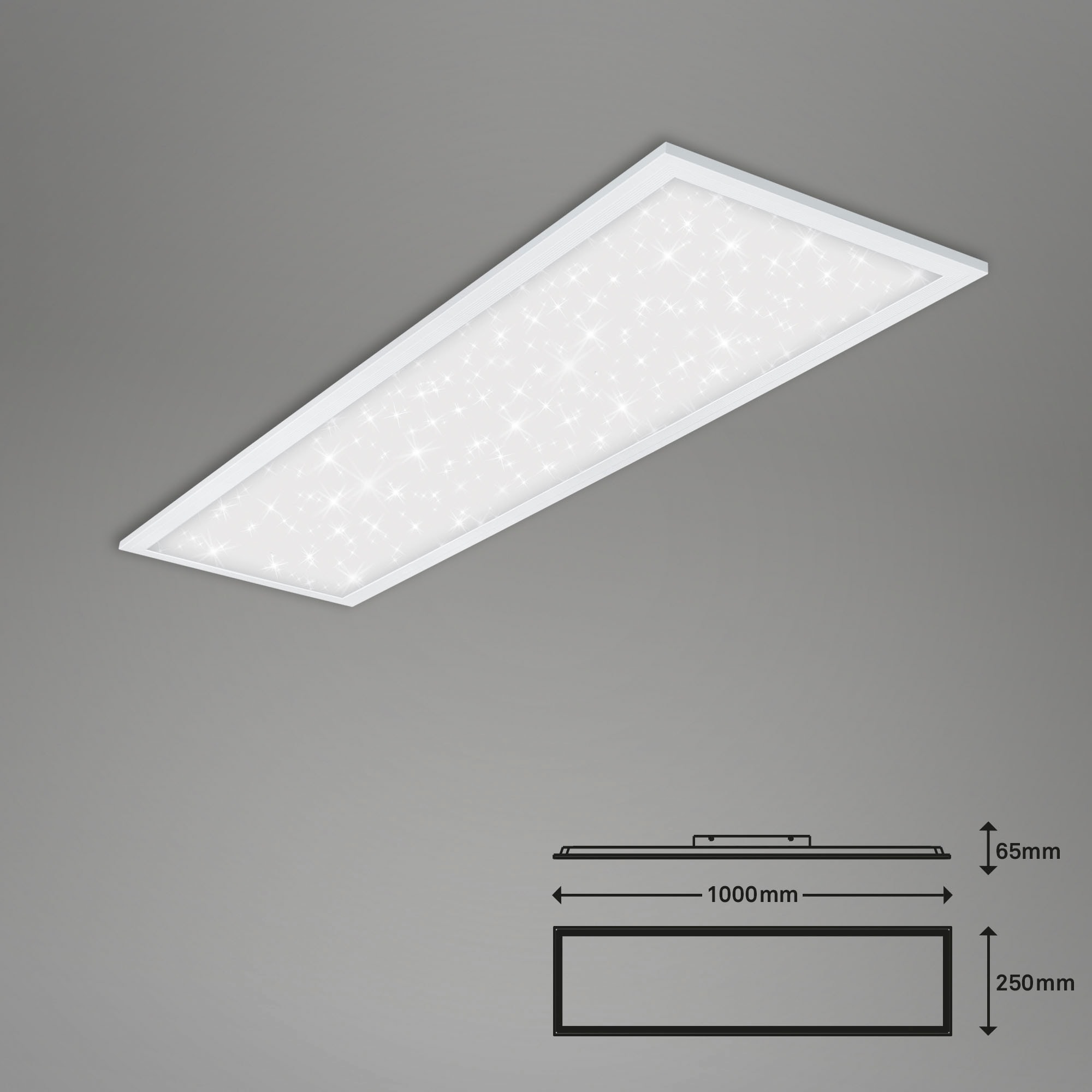 Briloner Leuchten LED Panel »7308016 PALLAS«, Leuchtmittel LED-Board | LED fest integriert, Deckenlampe, 100x25x6,5cm, Weiß, 24W, Wohnzimmer, Schlafzimmer, Küche