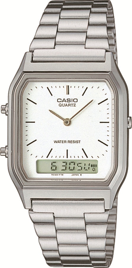 CASIO VINTAGE Chronograph »AQ-230A-7DMQYES«, Quarzuhr, Armbanduhr, Damen, Herren, digital, retro, Stoppfunktion