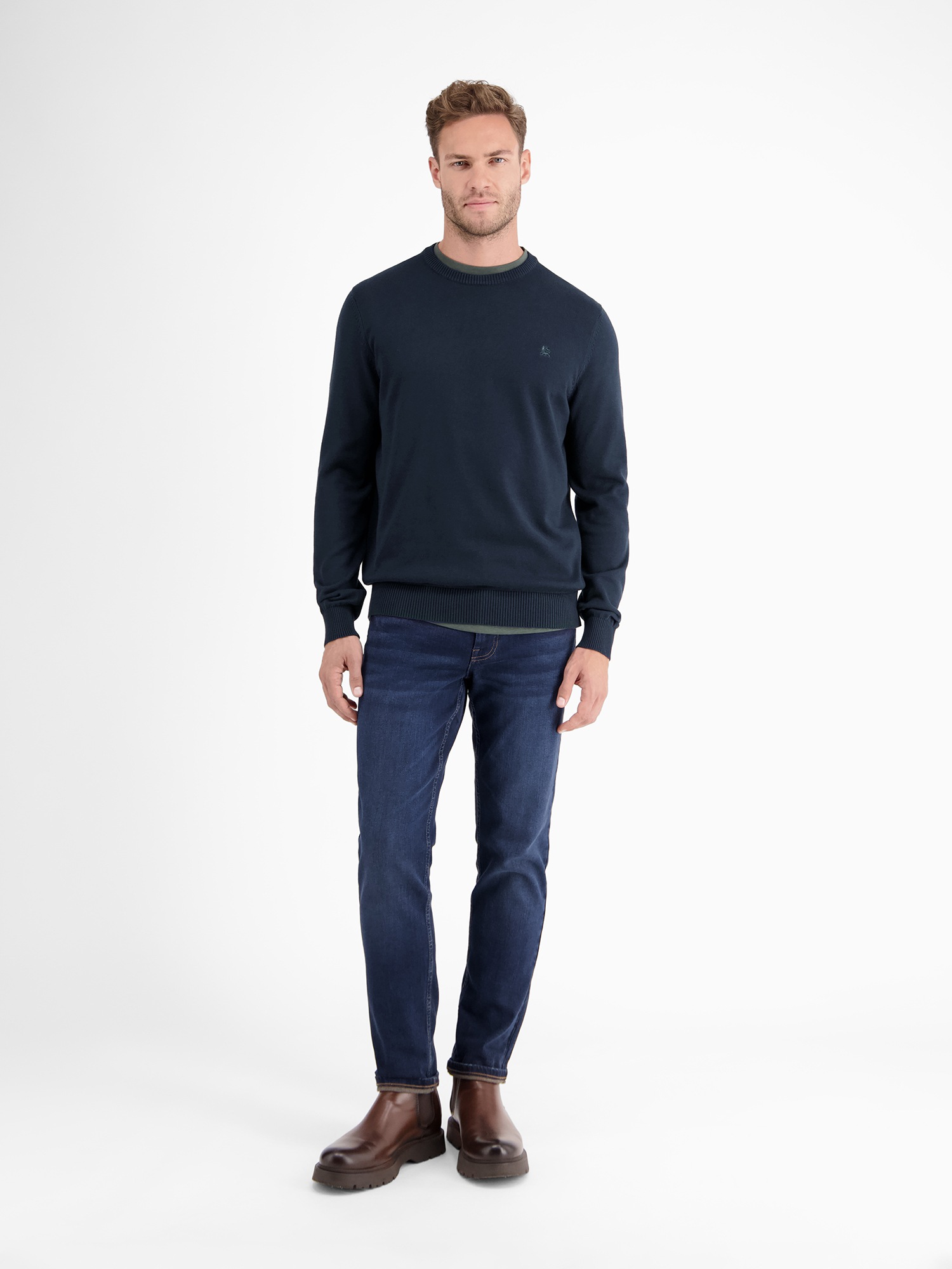 LERROS Strickpullover »LERROS Crewneck Strickpullover«