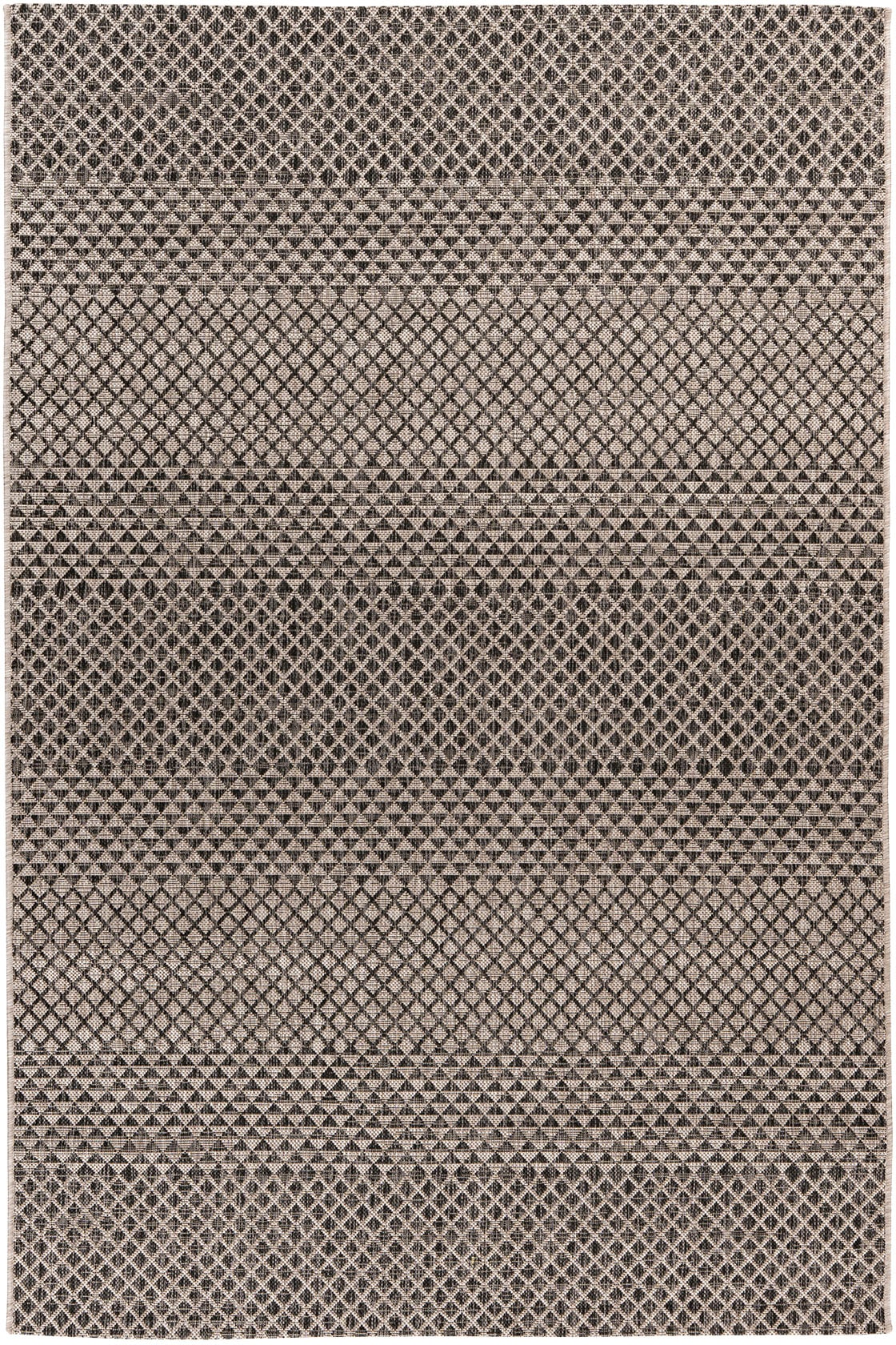 Obsession Teppich »My Nordic 877«, rechteckig, 0,5 mm Höhe, Flachgewebe, modernes kariertes Design, In- und Outdoor geeignet
