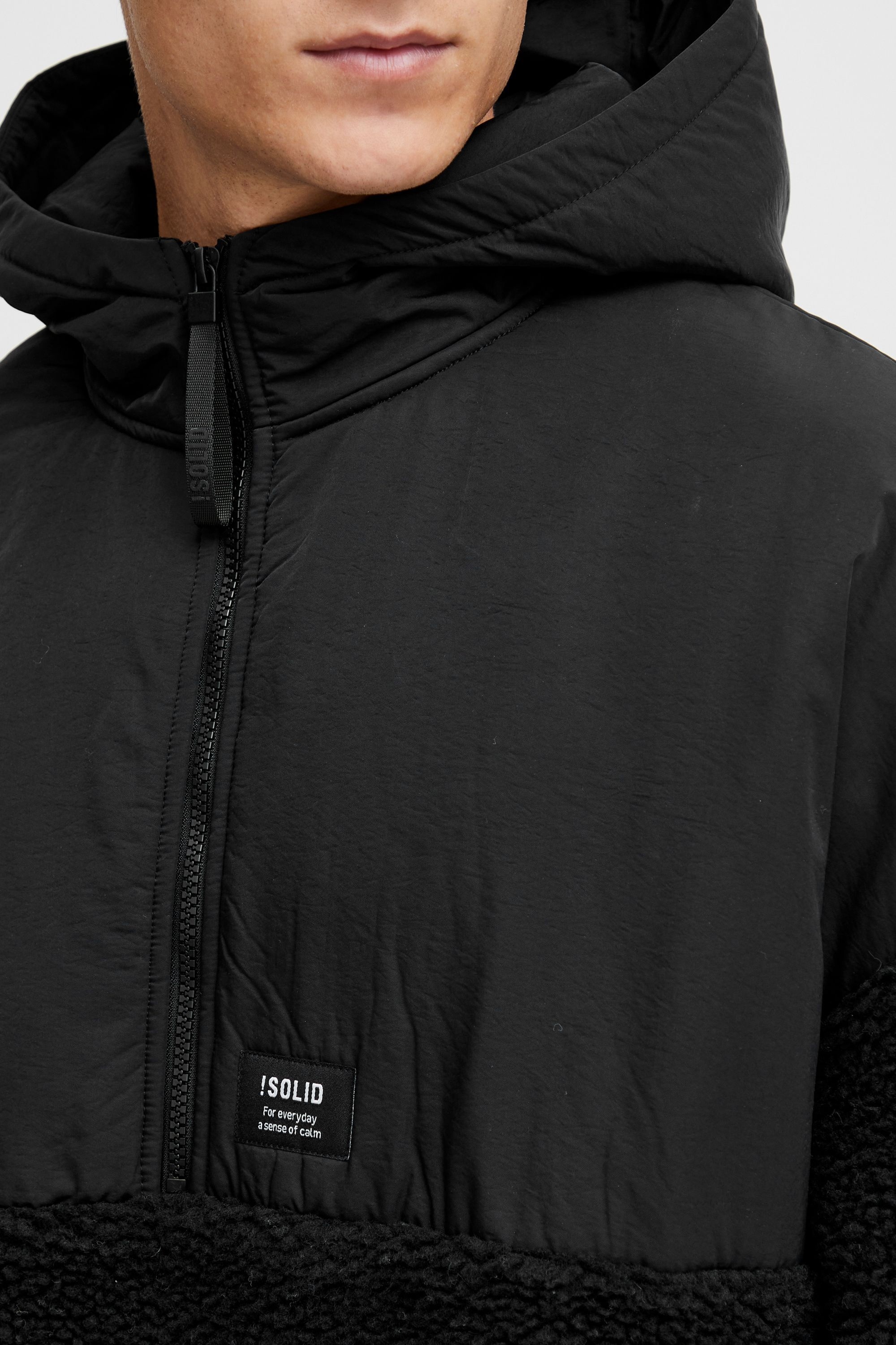 !Solid Fellimitatjacke »Fellimitatjacke SDMarco«, mit Kapuze