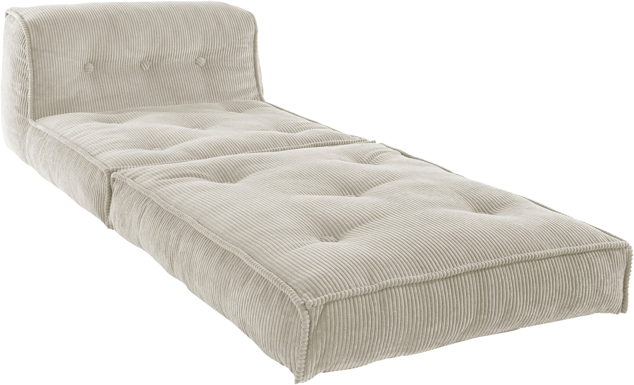 INOSIGN Sessel »Pia«, Loungesessel aus Cord, in 2 Größen, Pouf-Funktion.