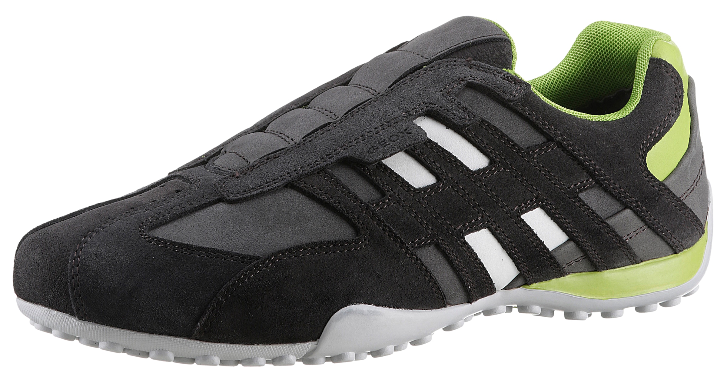 Geox Slip-On Sneaker »UOMO SNAKE B«, Freizeitschuh, Halbschuh, Schnürschuh im Material-Mix