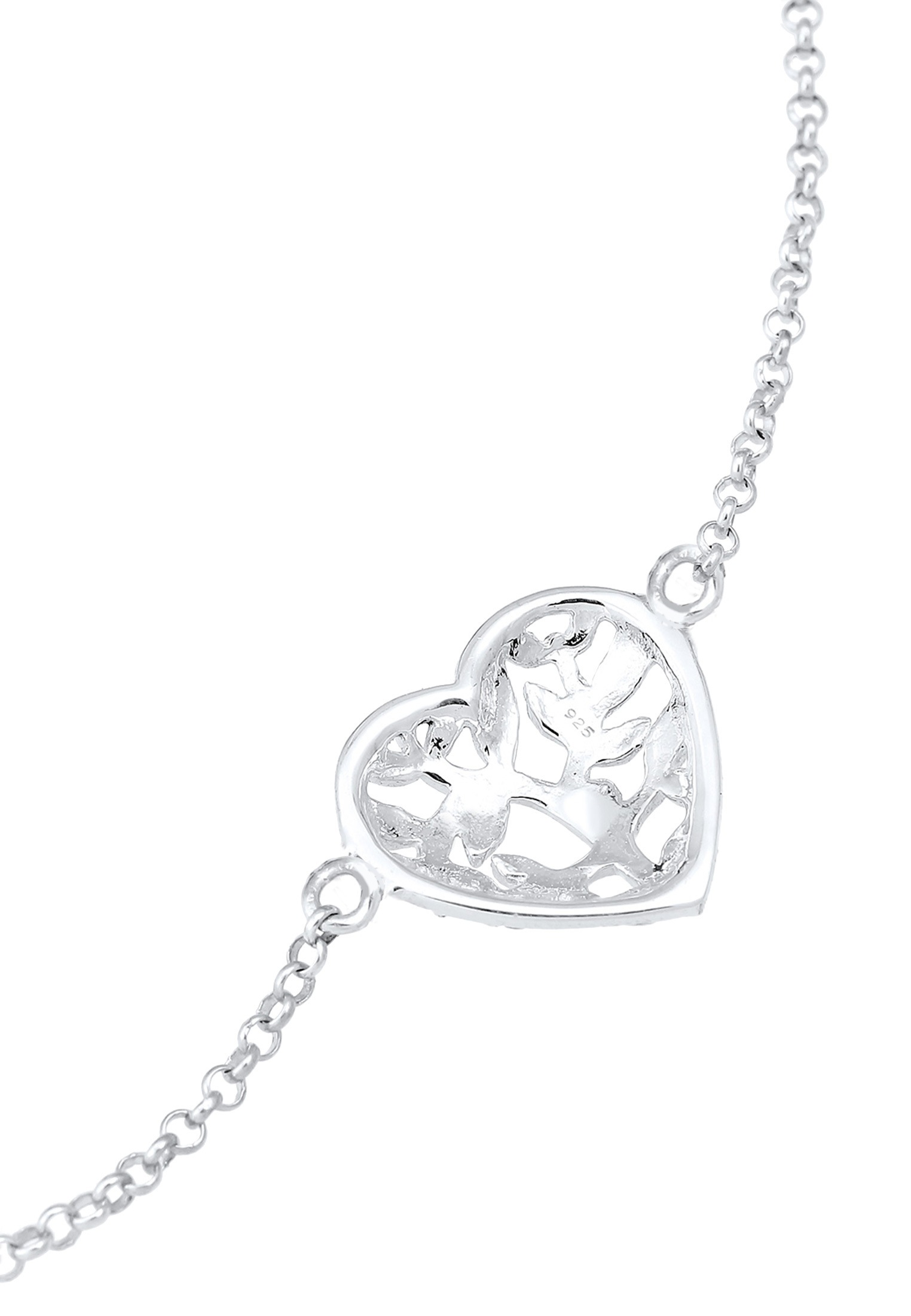 Elli Armkette »Armband Lebensbaum Herz Blatt 925 Sterling Silber«