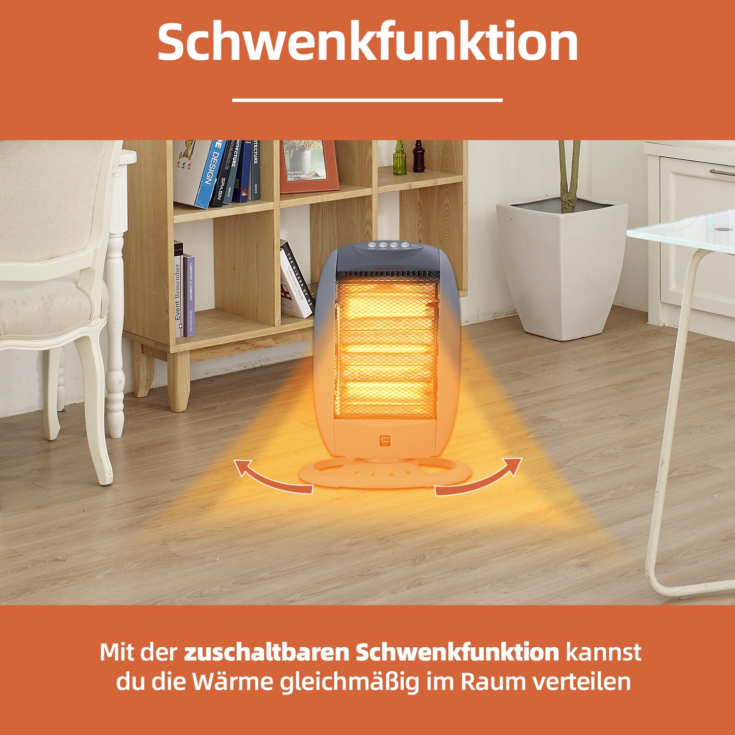 SHX Heizstrahler »SHX24HS1200«, 1200 W, Halogen-Heizelement, 1200W