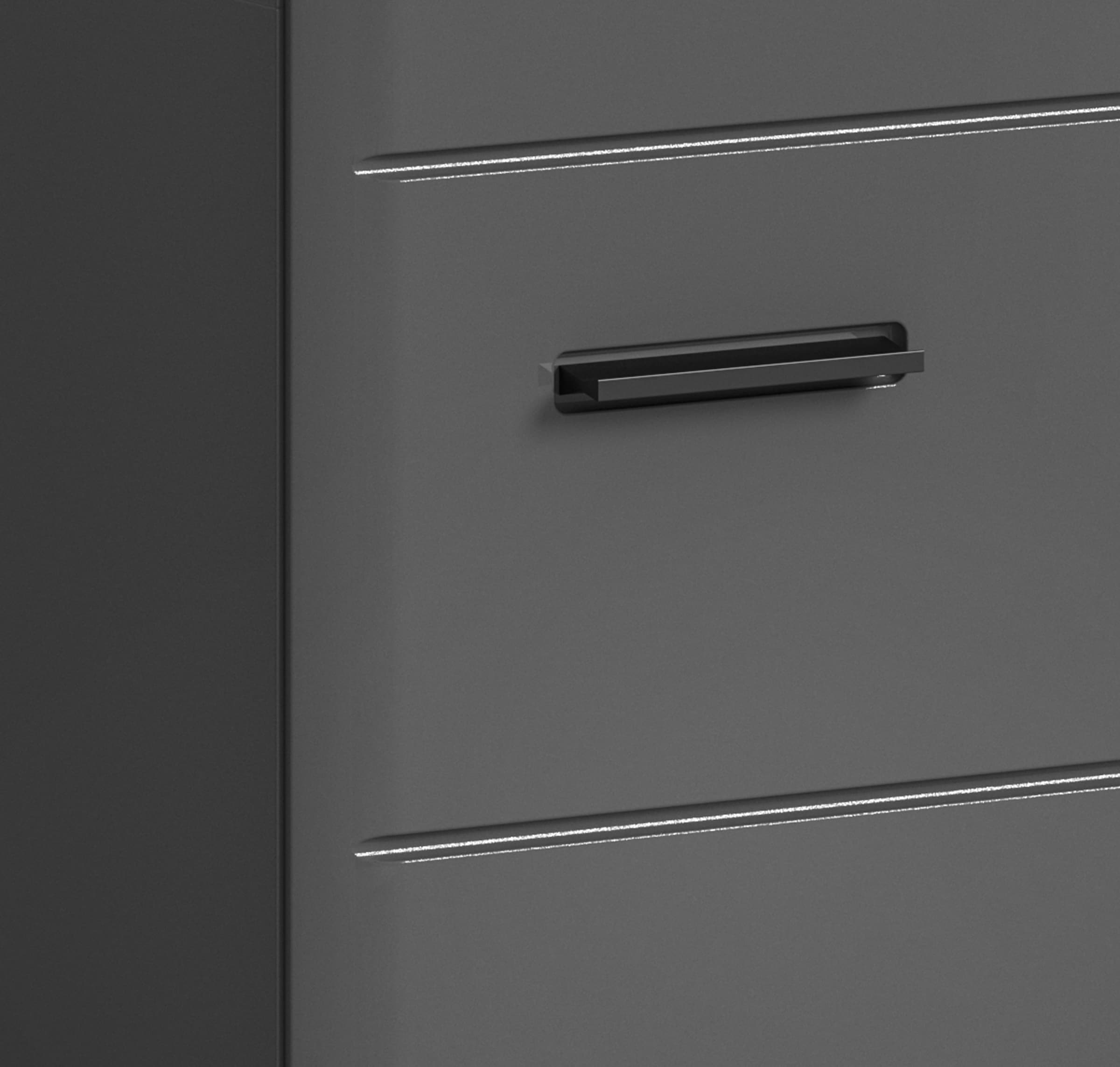 welltime Waschbeckenunterschrank »Doux, Breite 80 cm, 2 Türen, 1 Einlegeboden, geteilte Rückwand«, MDF Front, Badschrank, Bad-Möbel, Badezimmer