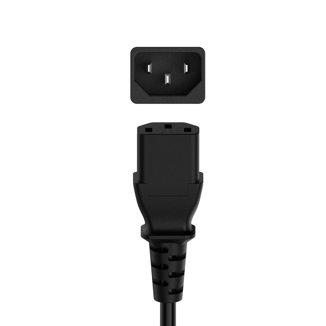 Hama Netzkabel »Schutzkontakt-Stecker - 3-pol.-Kaltgerätezuleitung Netzkabel«, 150 cm