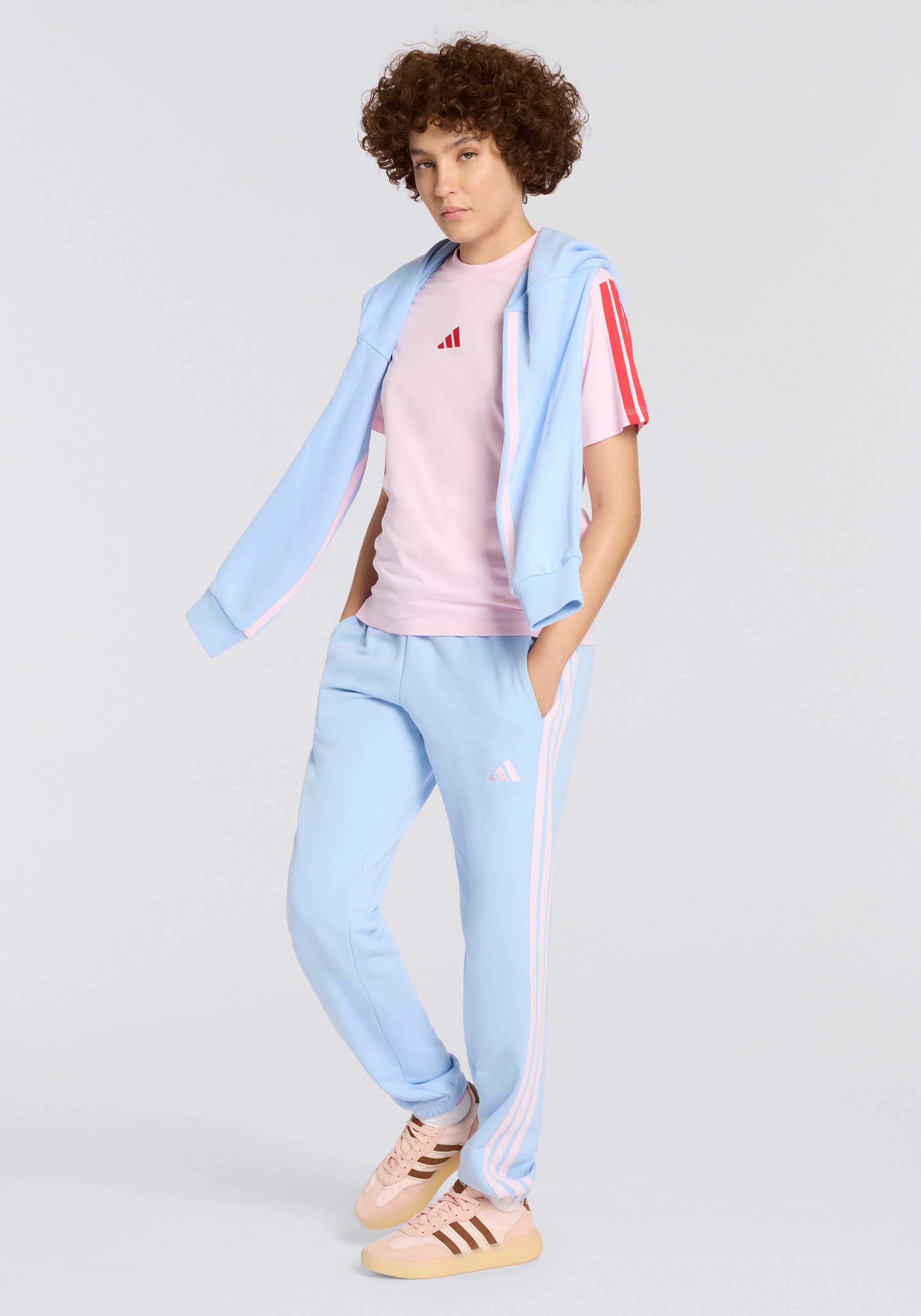 adidas Sportswear T-Shirt »W 3S SJ T B« klassische 3-Streifen an den Ärmeln, ohne Verschluss