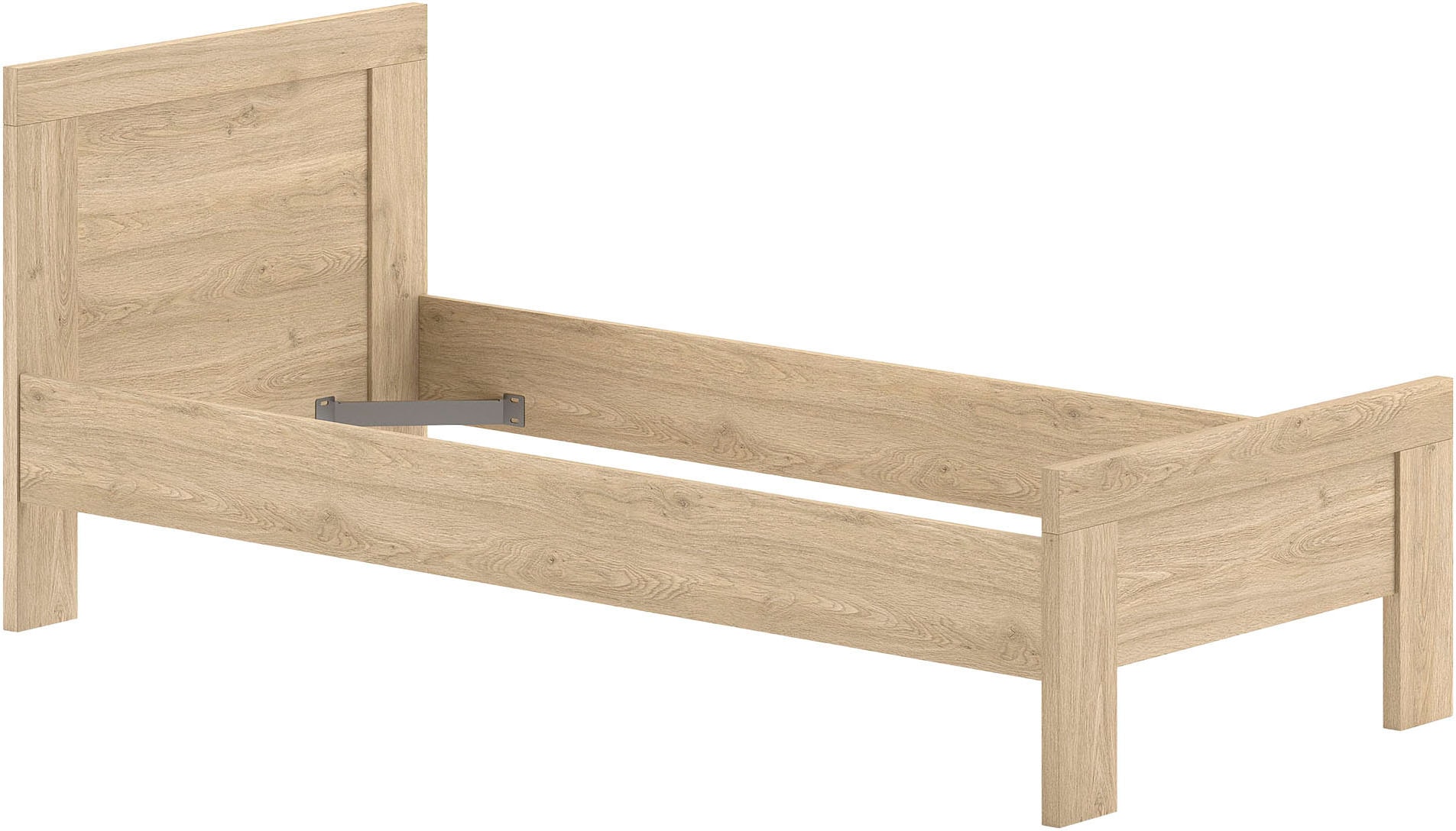 Vipack Jugendzimmer-Set »SAM - Bett, Nachtkonsole, Kleiderschrank 2-trg., gradliniges Design« Schubladen auf Metallauszug, mit viel Stauraum, 3 tlg. tlg.