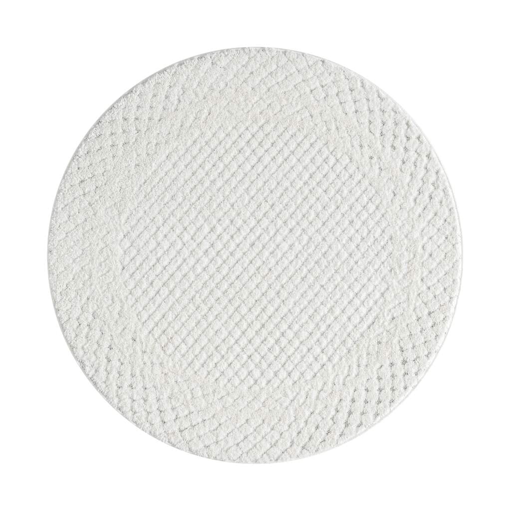 Carpet City Hochflor-Teppich »FOCUS627«, rund, 20 mm Höhe, Boho-Teppich, Hochtief-Muster/ 3D-Effekt, für Wohnzimmer, Schlafzimmer