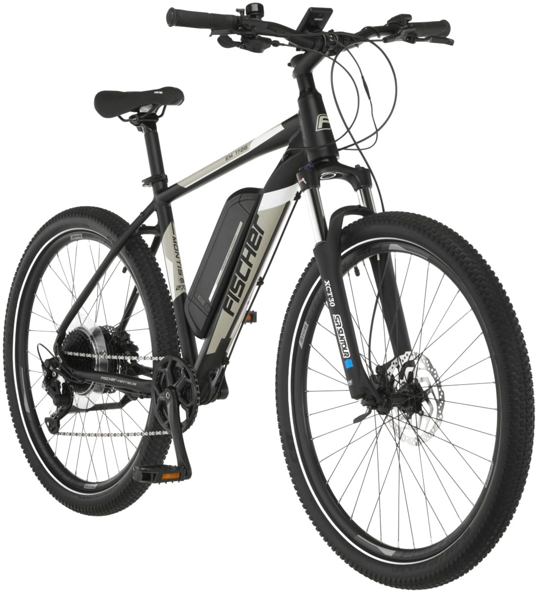 FISCHER Fahrrad E-Bike »MONTIS EM 1726 422«, 10 Gang, Pedelec, Elektrofahrrad für Damen u. Herren, MTB, Mountainbike