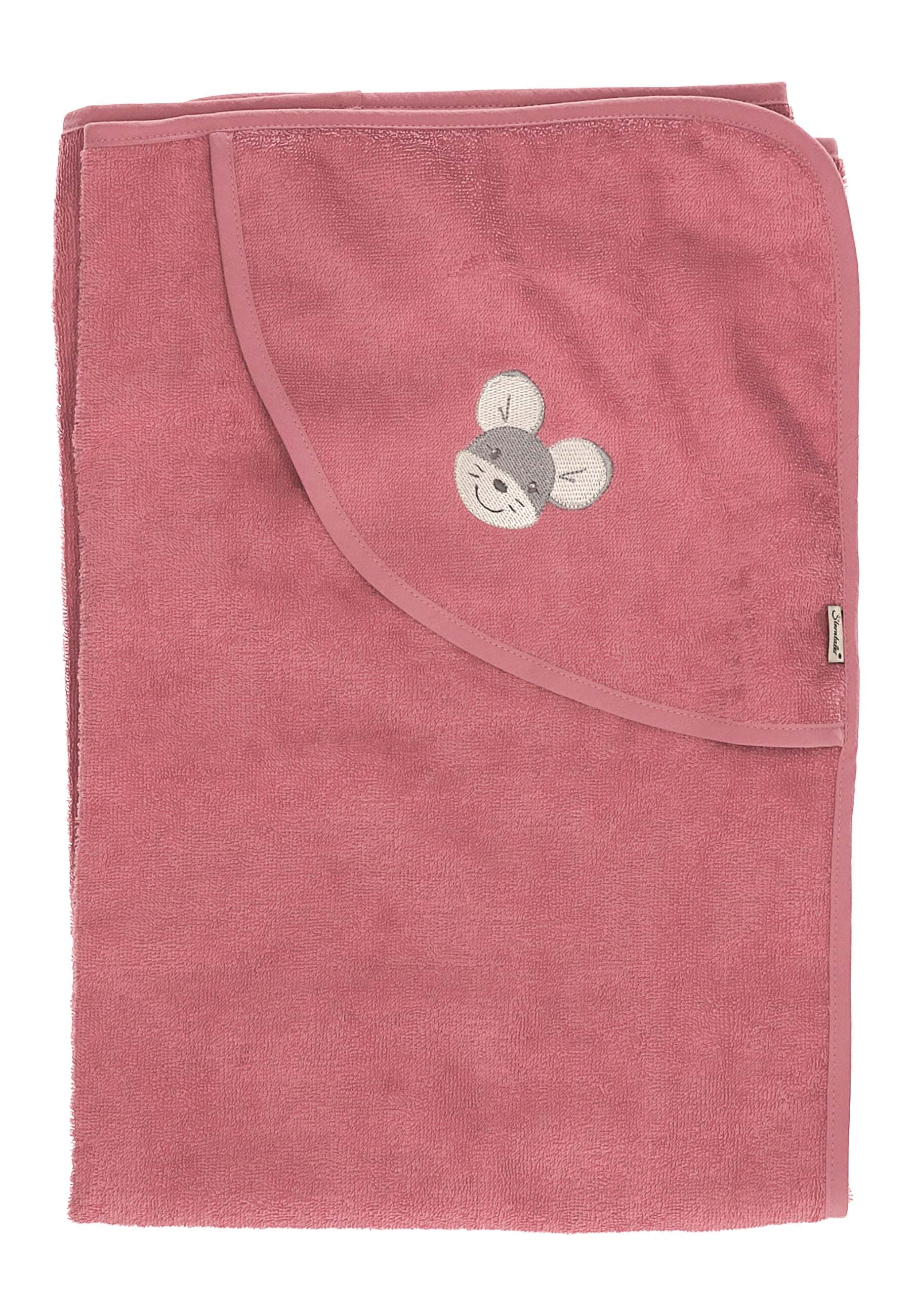 Sterntaler® Kapuzenhandtuch »GOTS Kapuzenbadetuch 100x100 cm MAUS Mabel«, (1 St.)