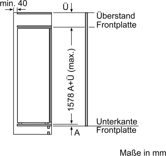 3 XXL mit 157,7 Jahren breit BOSCH cm KIL72AFE0, Einbaukühlschrank »KIL72AFE0«, 55,8 cm hoch, Garantie