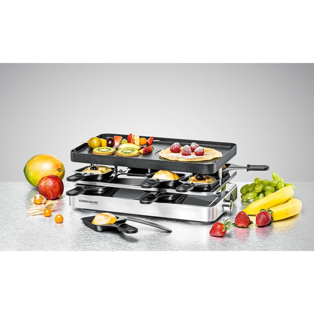 Rommelsbacher Raclette »RC 1400«, 8 St. Raclettepfännchen, 1200 W