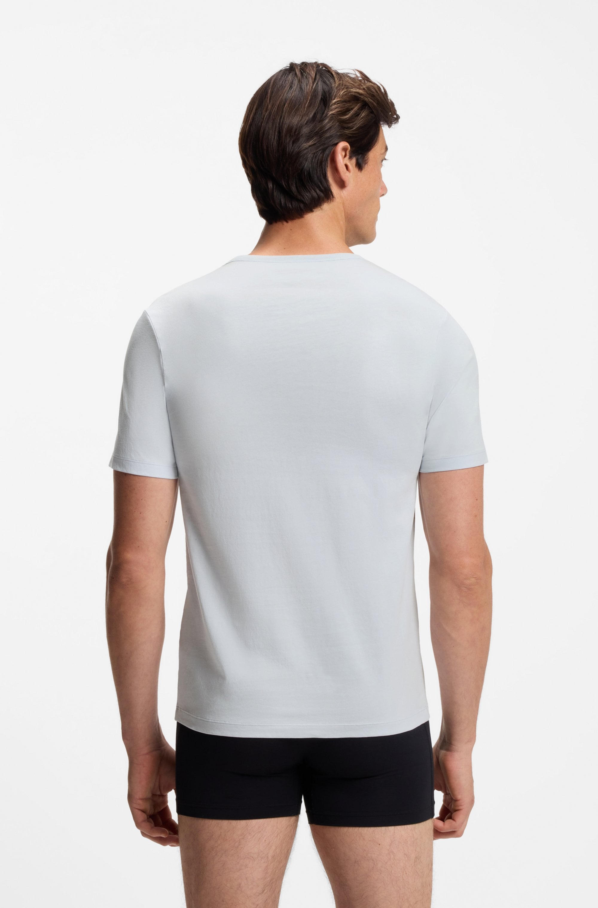 BOSS T-Shirt »TShirtRN 3P Classic« 3 tlg. mit Logostickerei