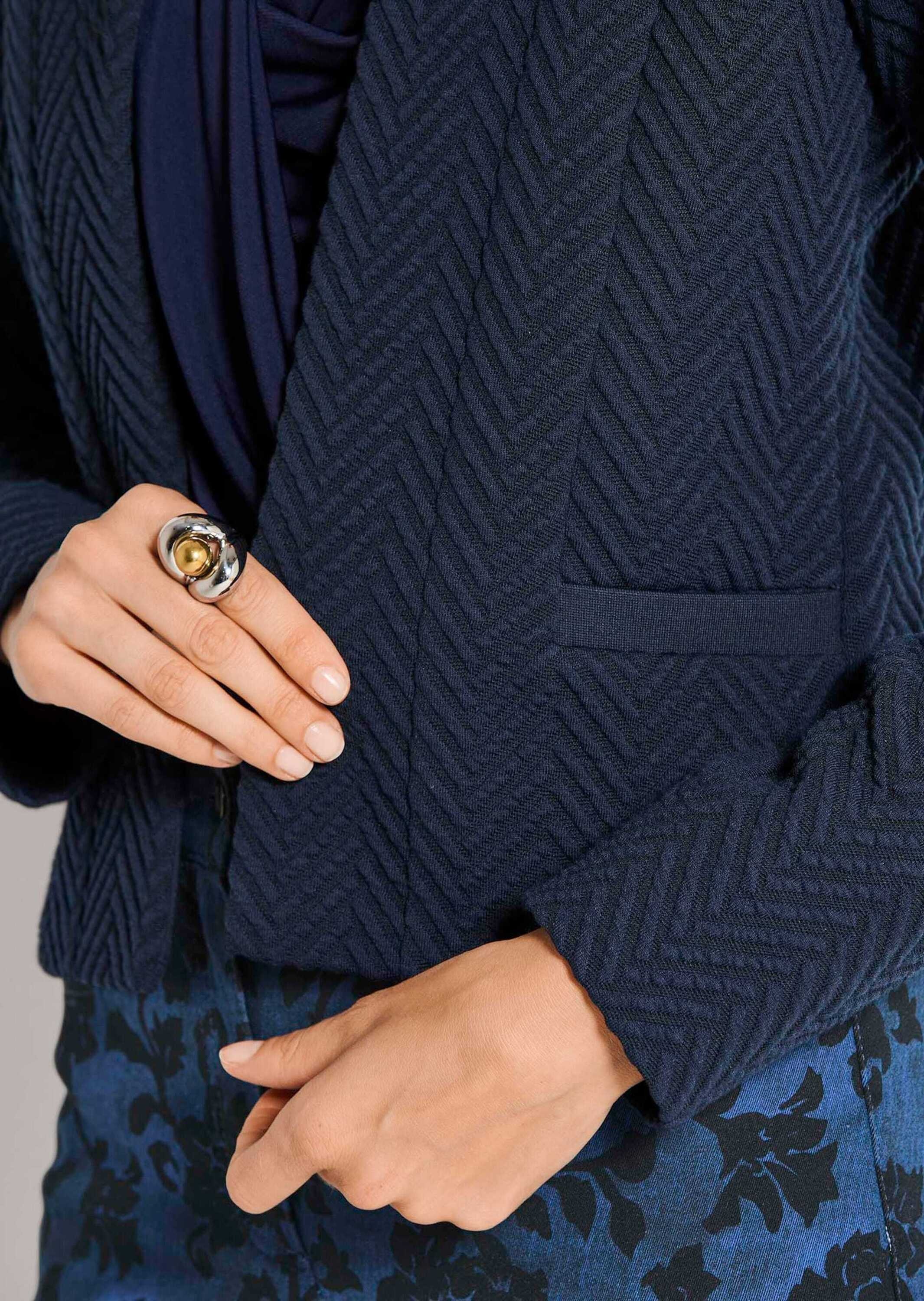 MADELEINE Jackenblazer »Kurzblazer Moderner Jerseyblazer in Melange-Optik« Struktur-Jersey