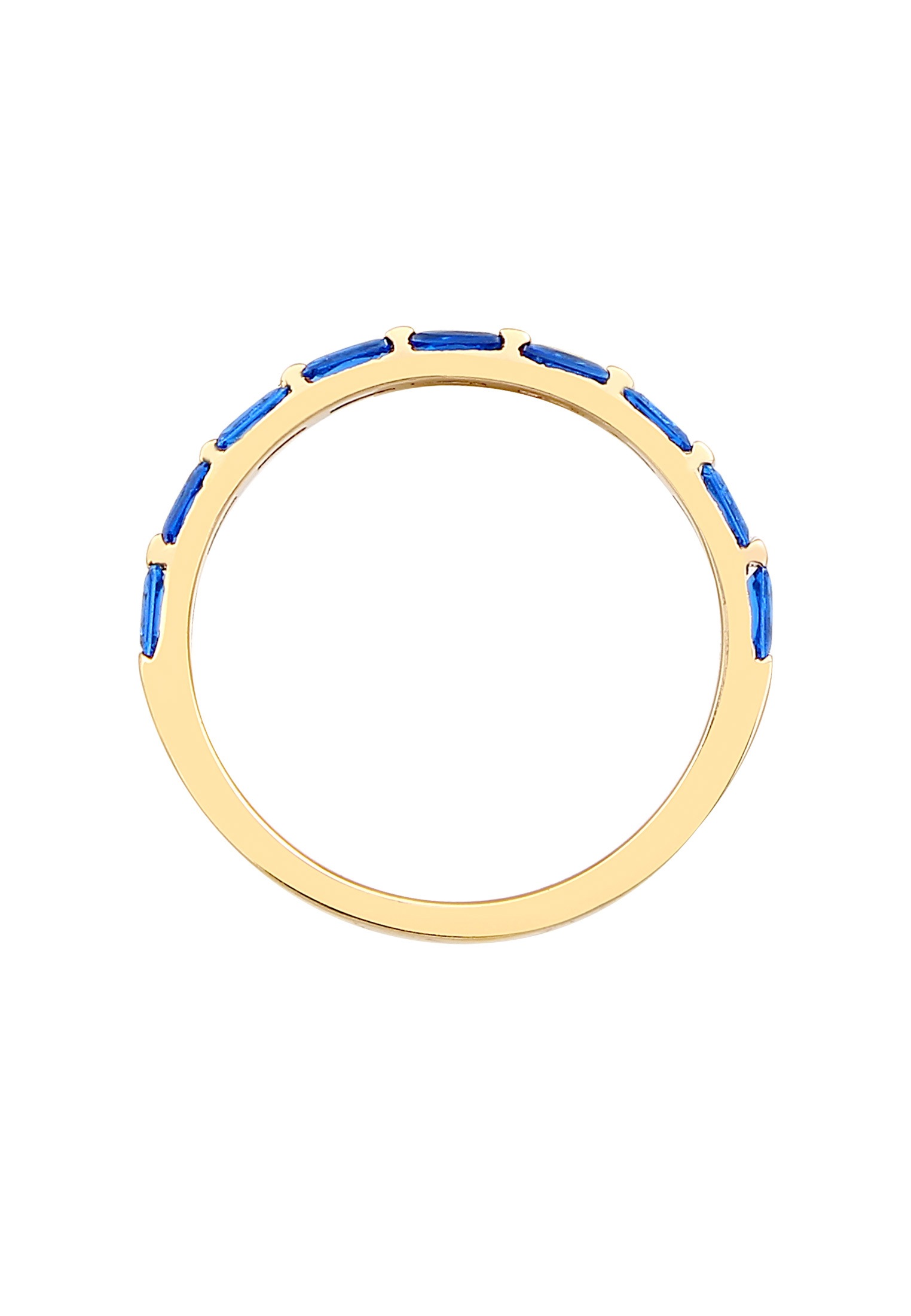 Elli Premium Silberring »Ring Bandring Rechteck Saphir Blau 925 Silber«