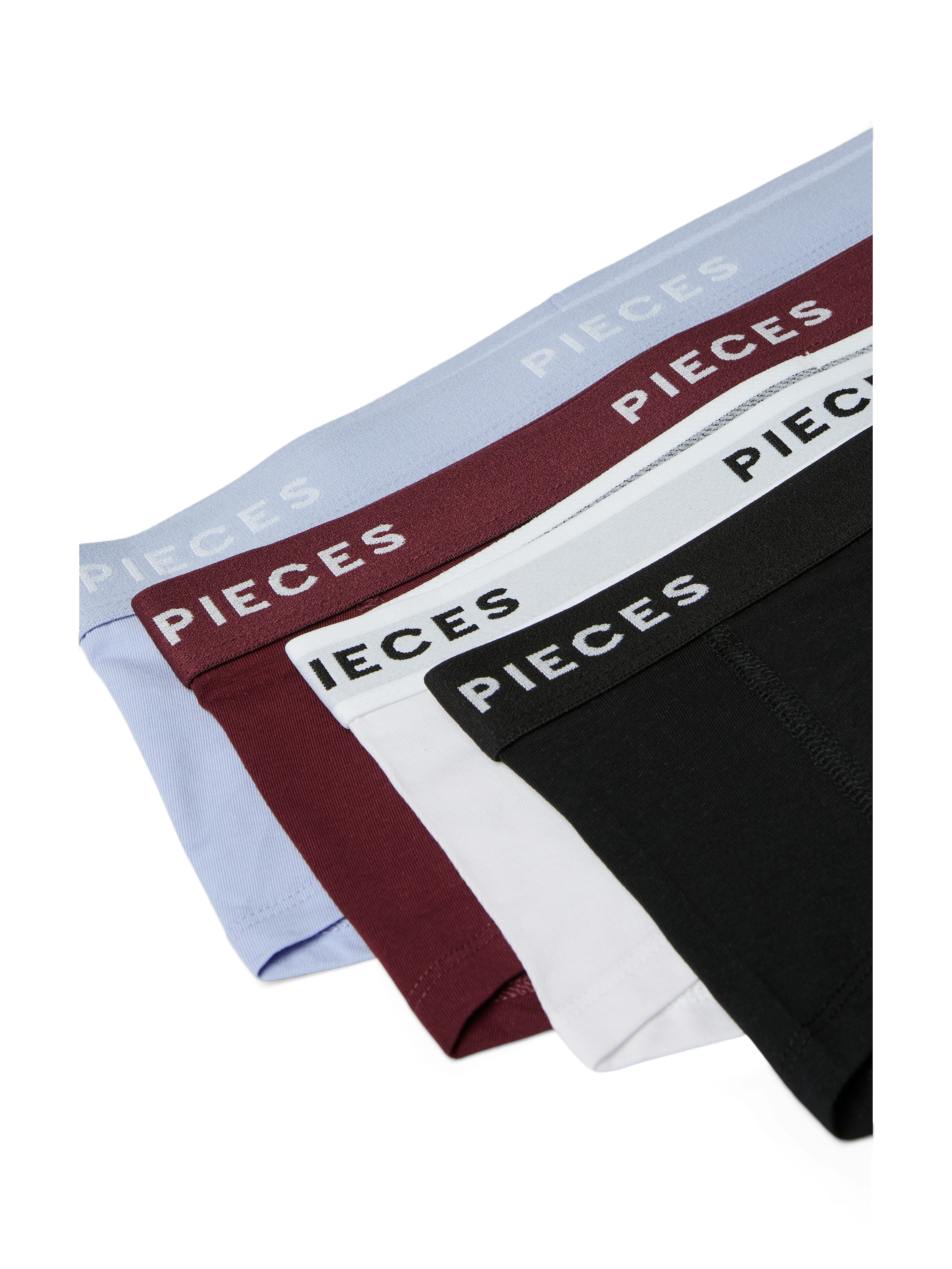 pieces Hipster »PCLOGO LADY 4 PACK SOLID NOOS BC«, (Packung, 4 St., 4er-Pack)