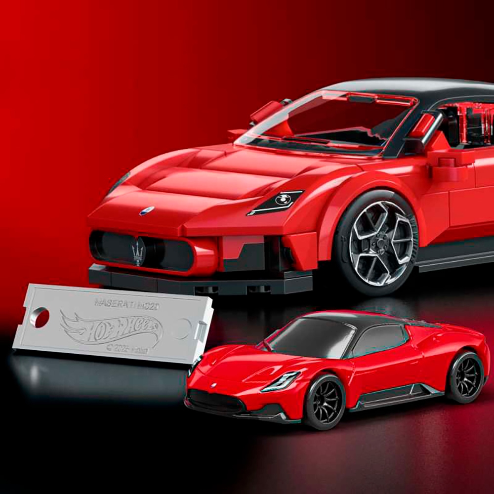 Mattel® Modellbausatz »Mattel Brick Shop, Hot Wheels, SPEED SERIES MASERATI MC20« 250 Stk. tlg. 1:32