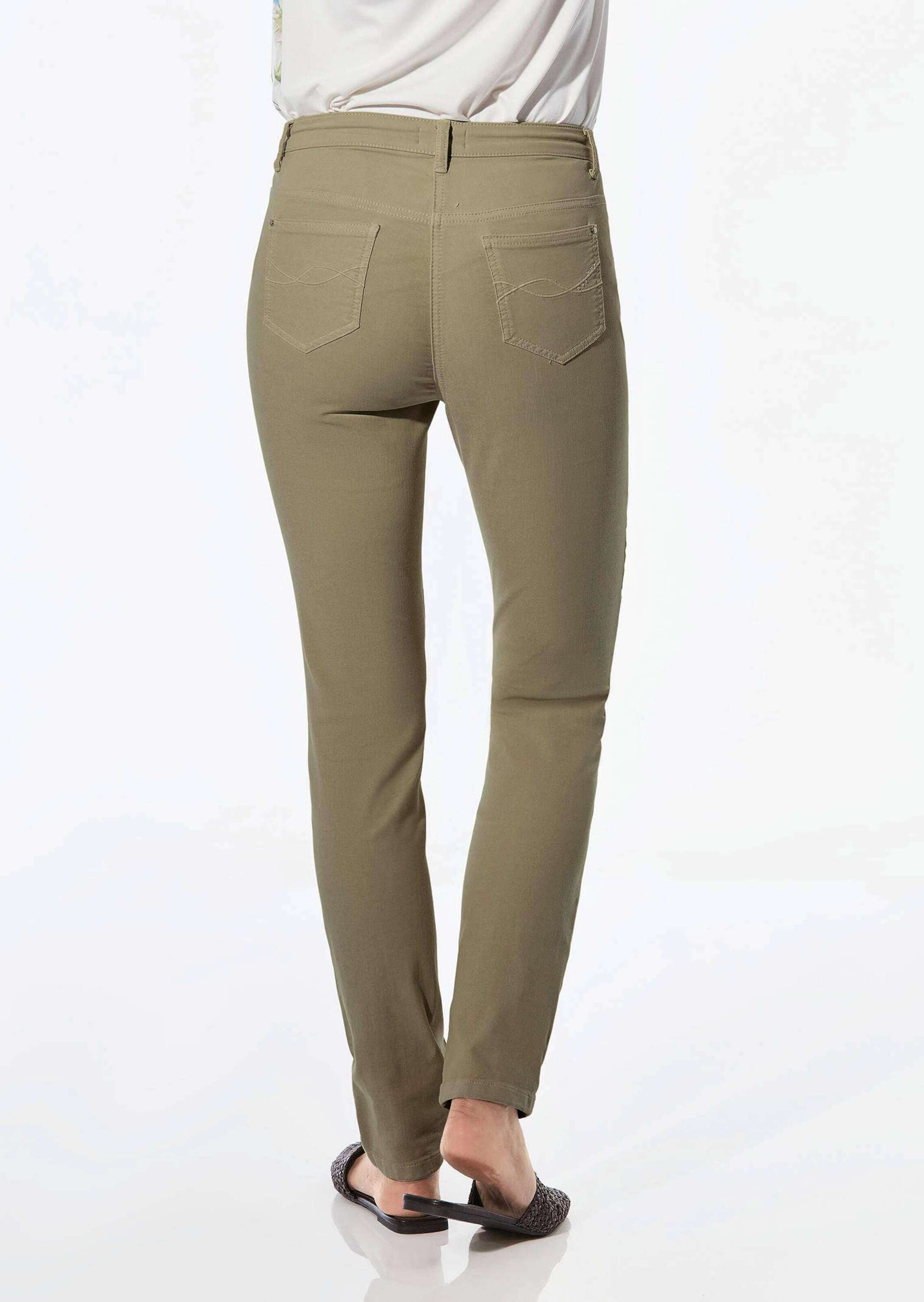 GOLDNER Regular-fit-Jeans »Kurzgröße Lange Freizeithose BELLA mit Formbund«