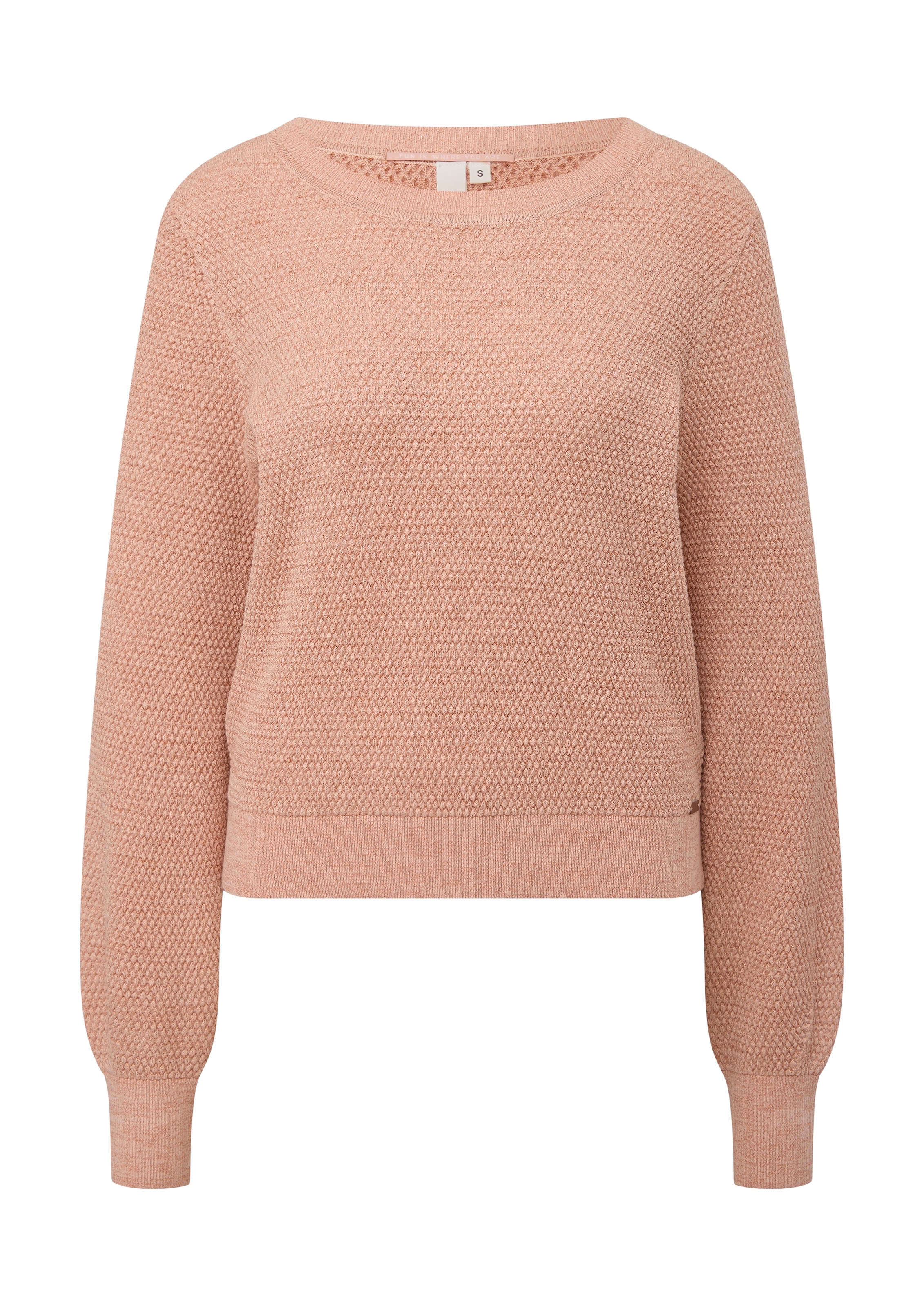 QS Strickpullover, mit Puffärmel