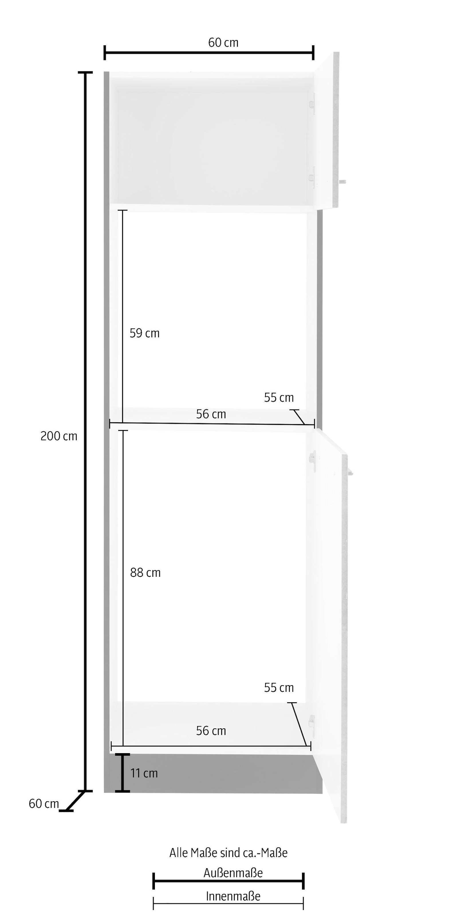 HELD MÖBEL Backofen/Kühlumbauschrank »Tulsa«, 60 cm breit, 200 cm hoch, mit  Nischenmaß 88 cm auf Raten kaufen