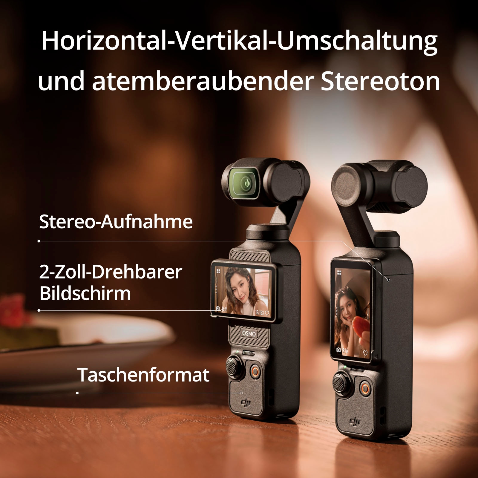 DJI Camcorder »Osmo Pocket 3 Kreativ Combo« 4K Ultra HD Bluetooth