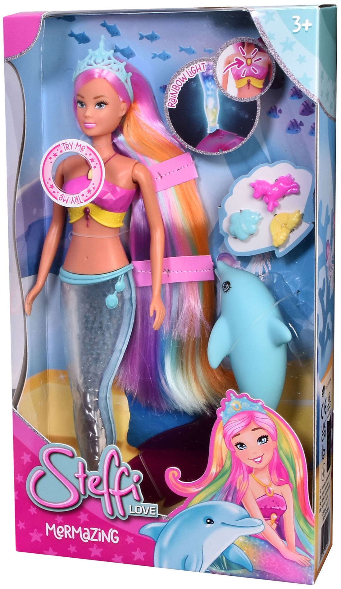SIMBA Anziehpuppe »Steffi Love, Mermaizing« mit leuchtender Schwanzflosse