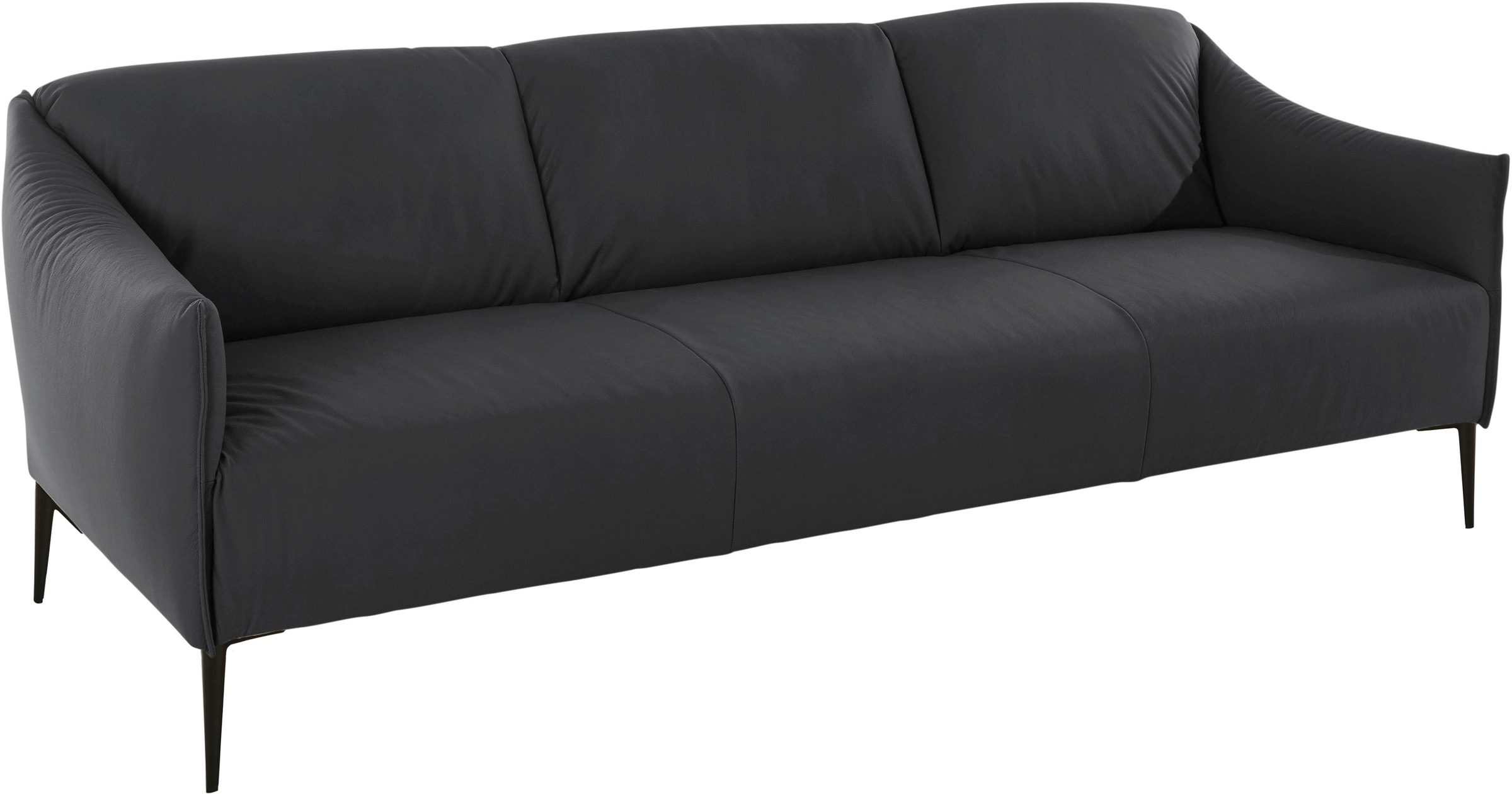 W.SCHILLIG 3-Sitzer »sally«, mit Metallfüßen in Schwarz pulverbeschichtet, Breite 224 cm