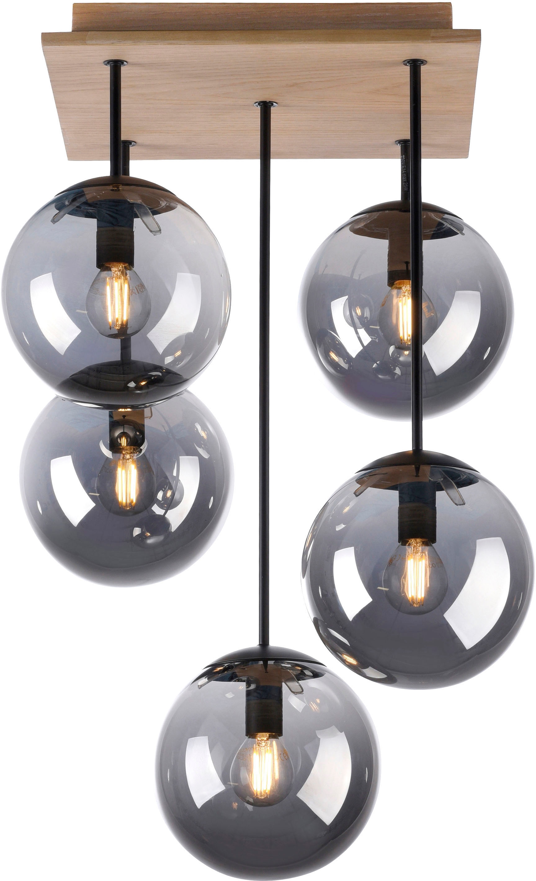 JUST LIGHT Deckenleuchte »GREEN WIDO« E14 1 Stk.