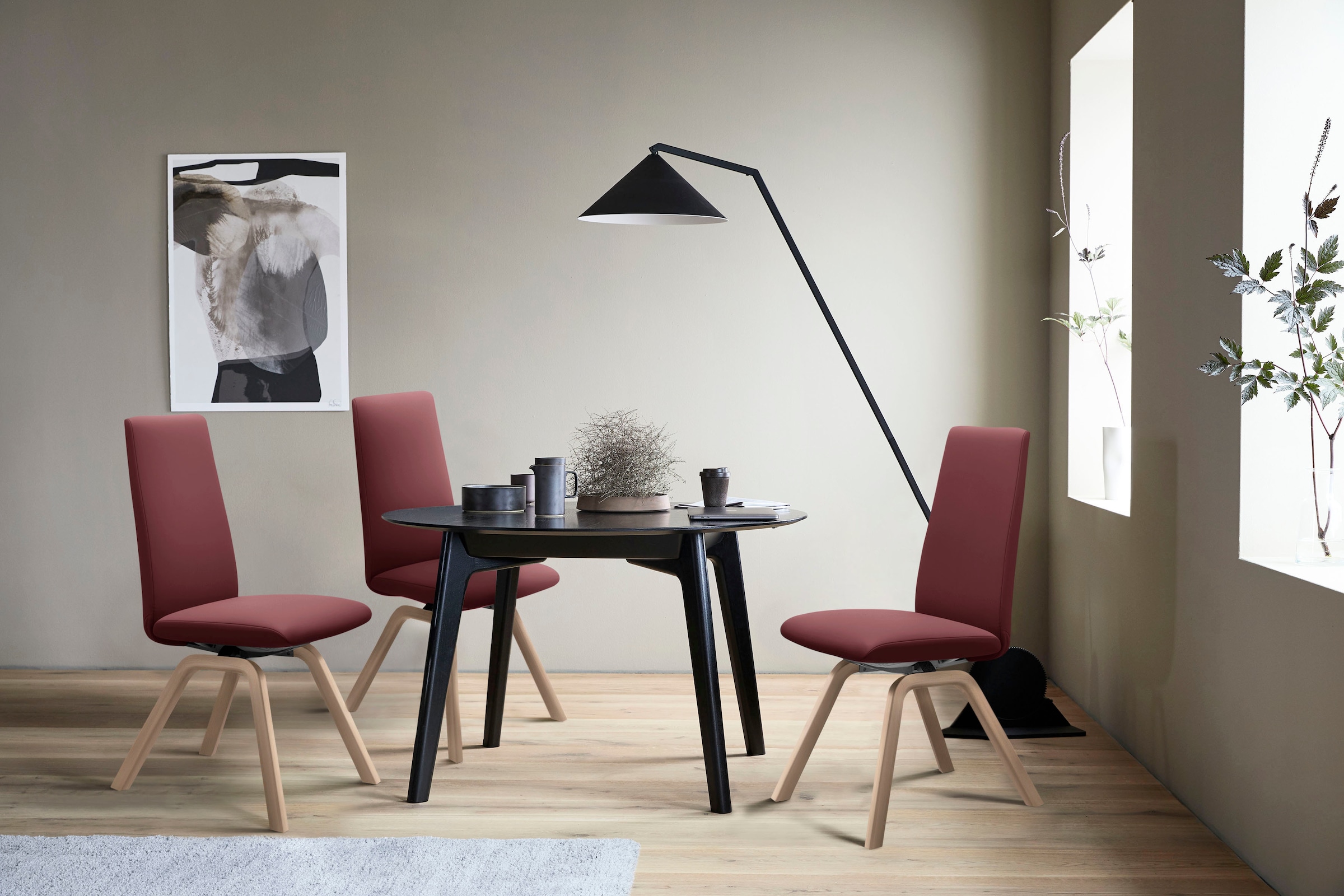 Stressless® Polsterstuhl »Laurel«, Leder BATICK, High Back, Größe M, mit schräggestellten Beinen in Walnuss