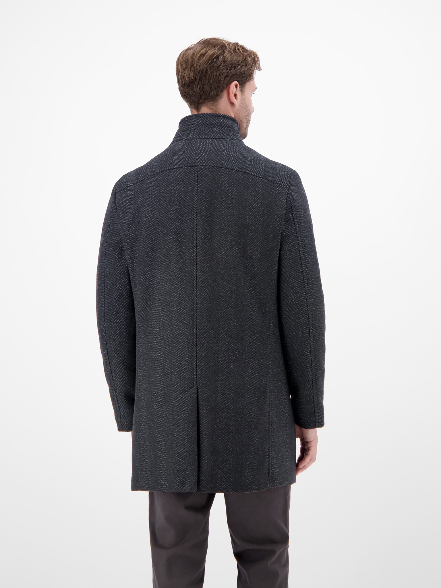 LERROS Kurzmantel mit Stehkragen und Knopfleiste, Woll-Anteil