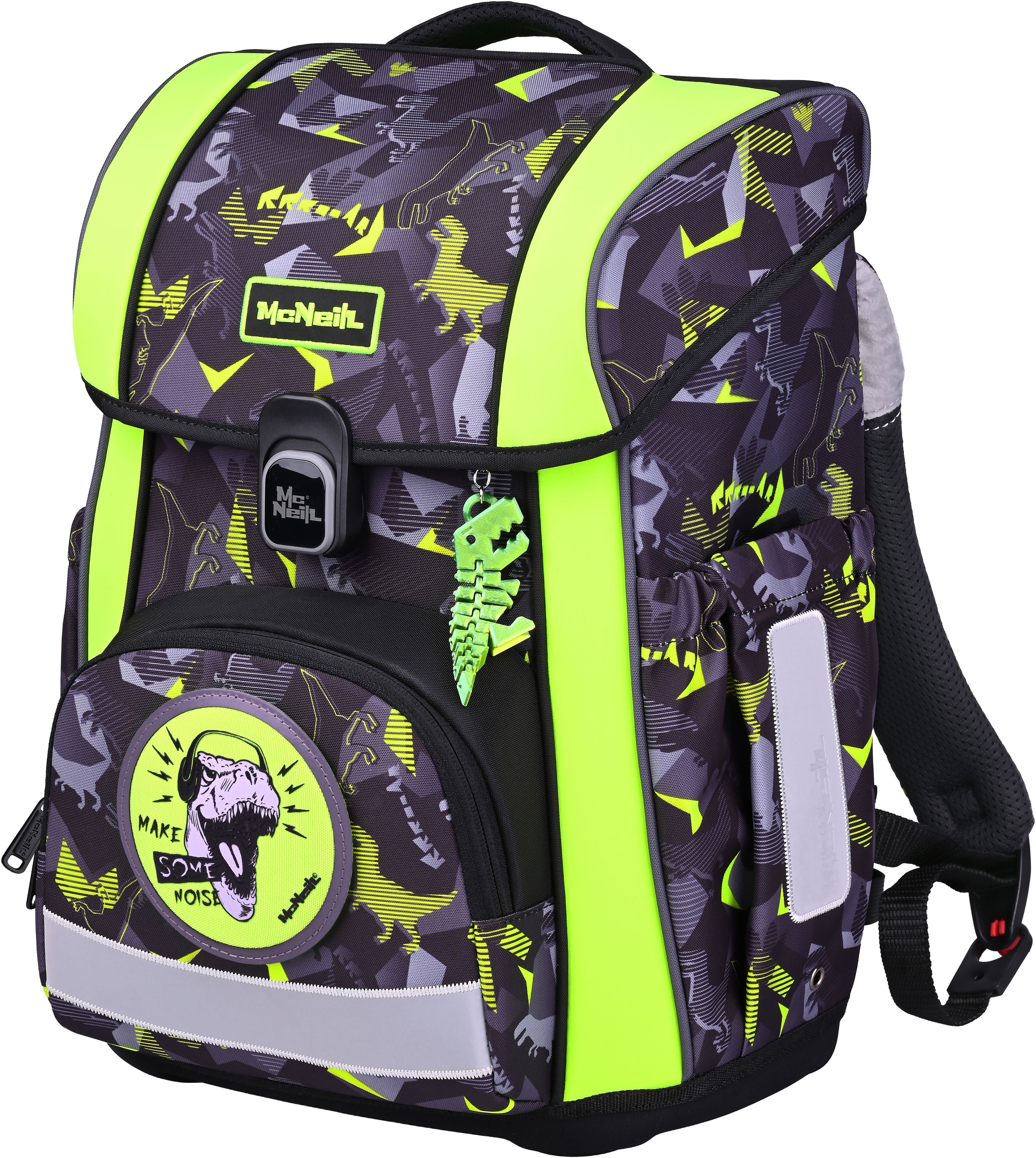 McNeill Schulranzen »Bravo, inkl. Etui, Turnbeutel,« Reflektierende Streifen auf den Schultergurten;Retroreflektierende Flächen
