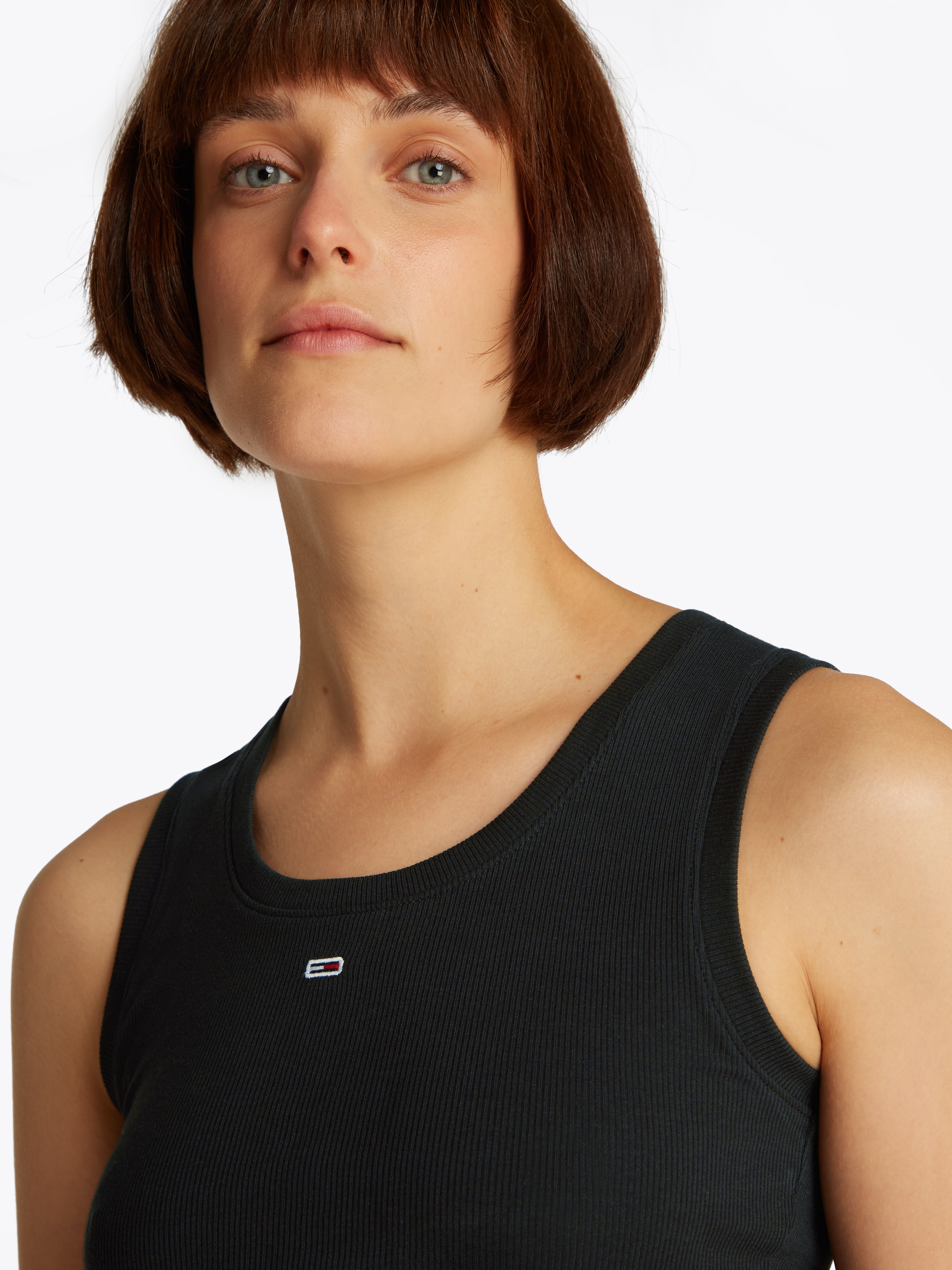 Tommy Jeans Curve Tanktop »TJW ESSENTIAL RIB TANK EXT«, in Großen Größen, Rippware
