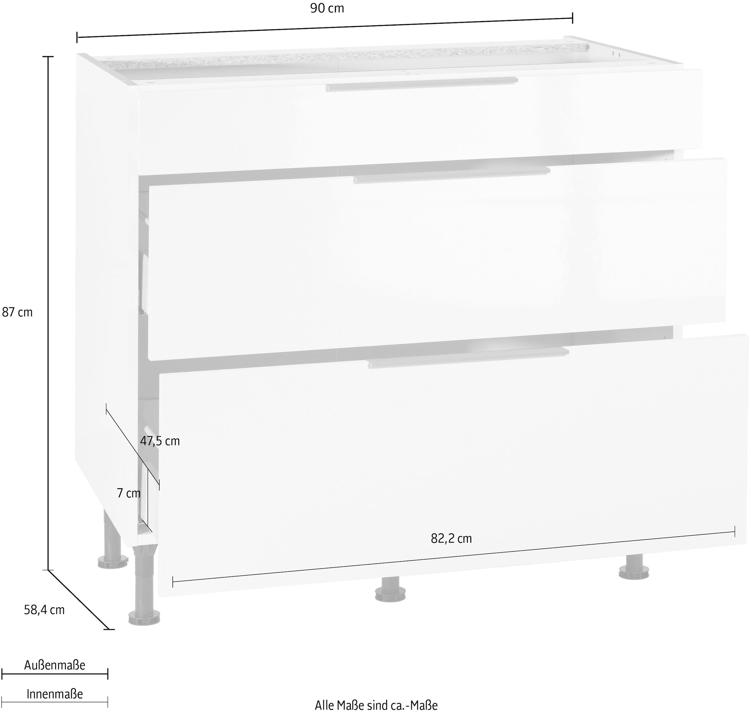 OPTIFIT Unterschrank »Tara«, mit Vollauszug und Soft-Close-Funktion, Breite  90 cm bequem kaufen