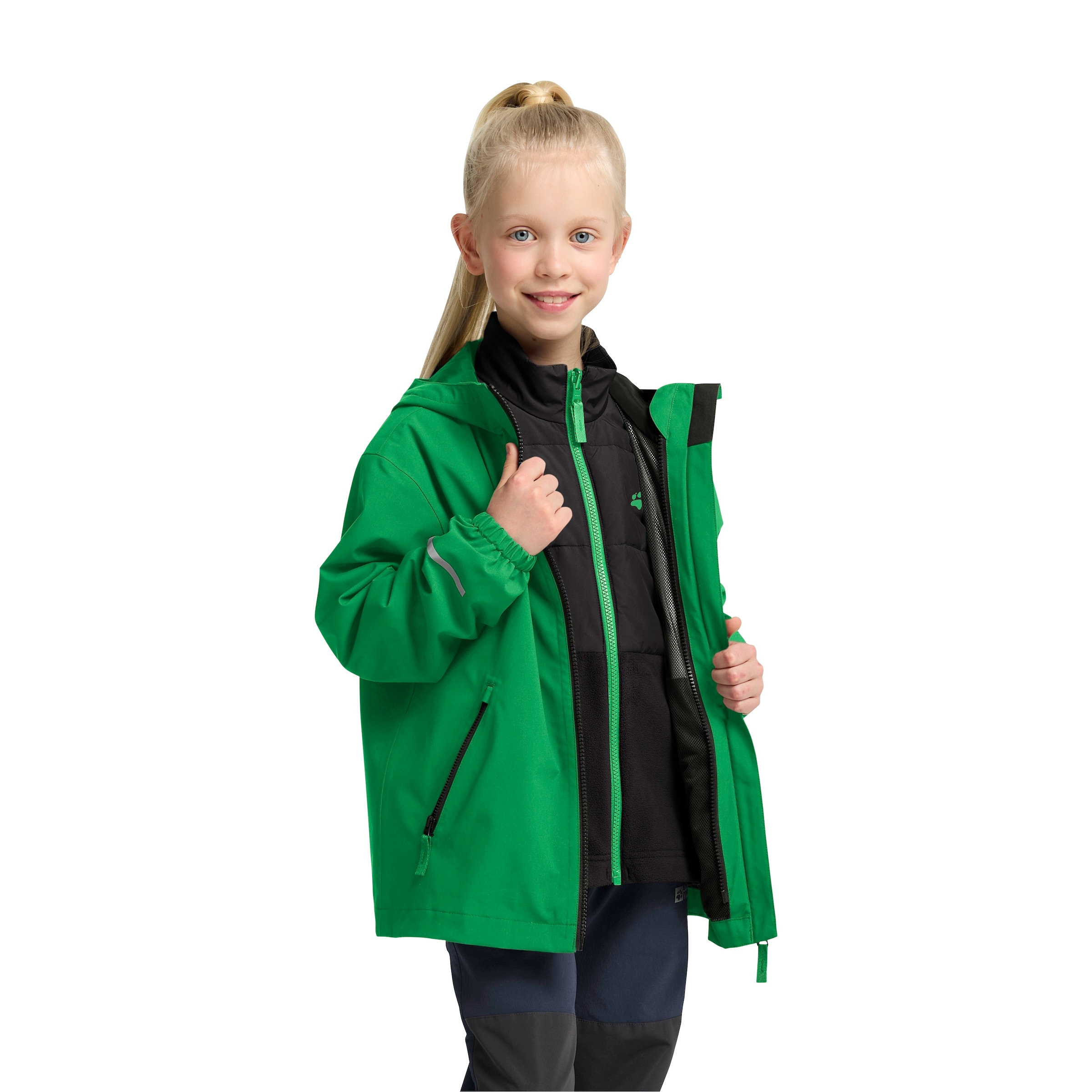 Jack Wolfskin 3-in-1-Funktionsjacke »HYBRID 3IN1 JACKET K« 3in1, wasserdicht, Übergangsjacke/Winterjacke