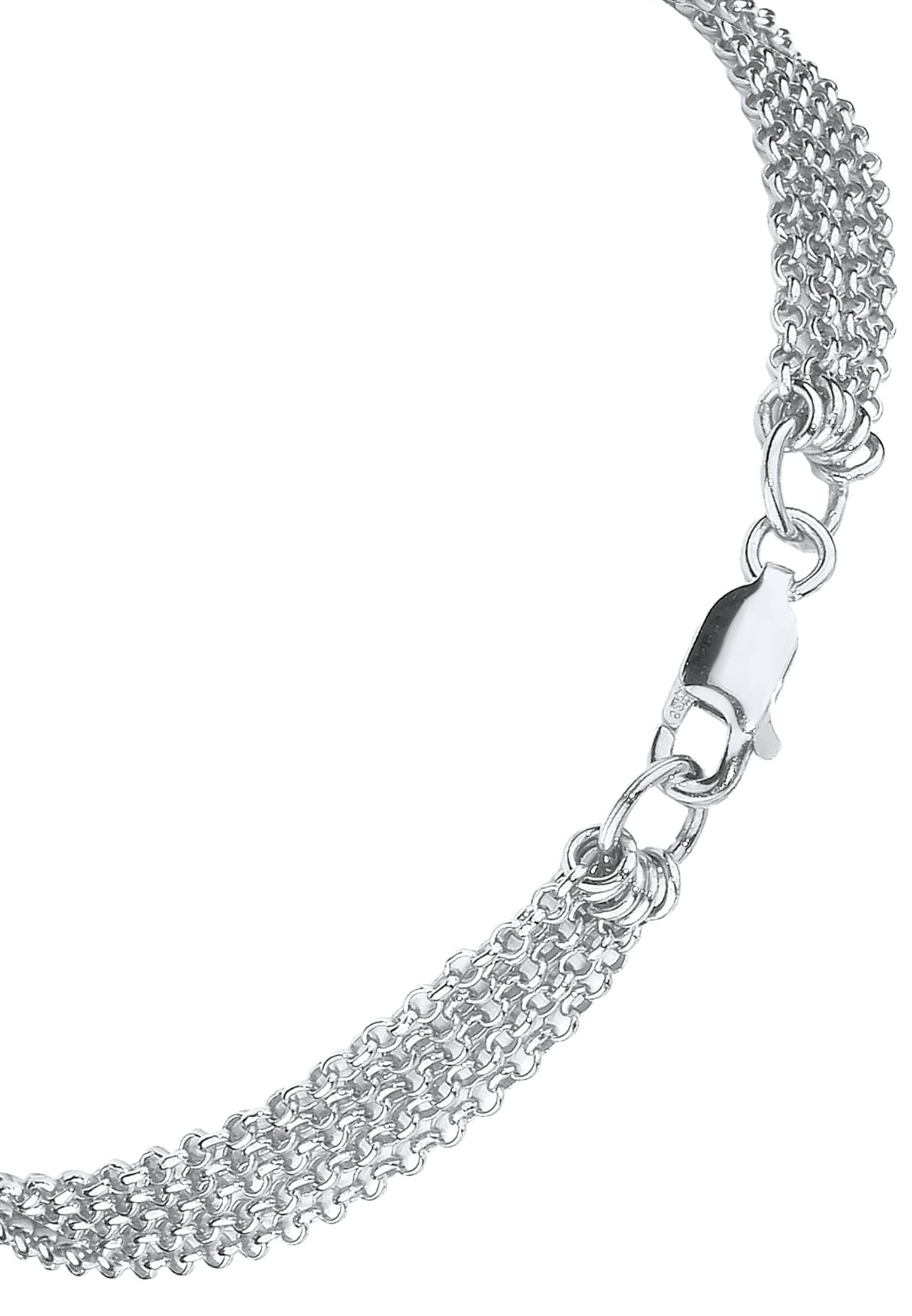 Elli Armkette »Armband Breit Glieder Basic Silber 925«