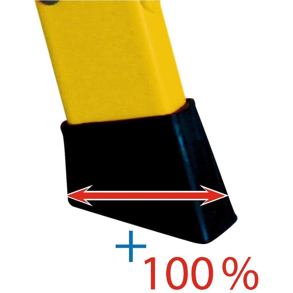 KRAUSE Trittleiter »Treppy Plusline gelb«, Aluminium, 1x1 Stufen, Arbeitshöhe ca. 220 cm