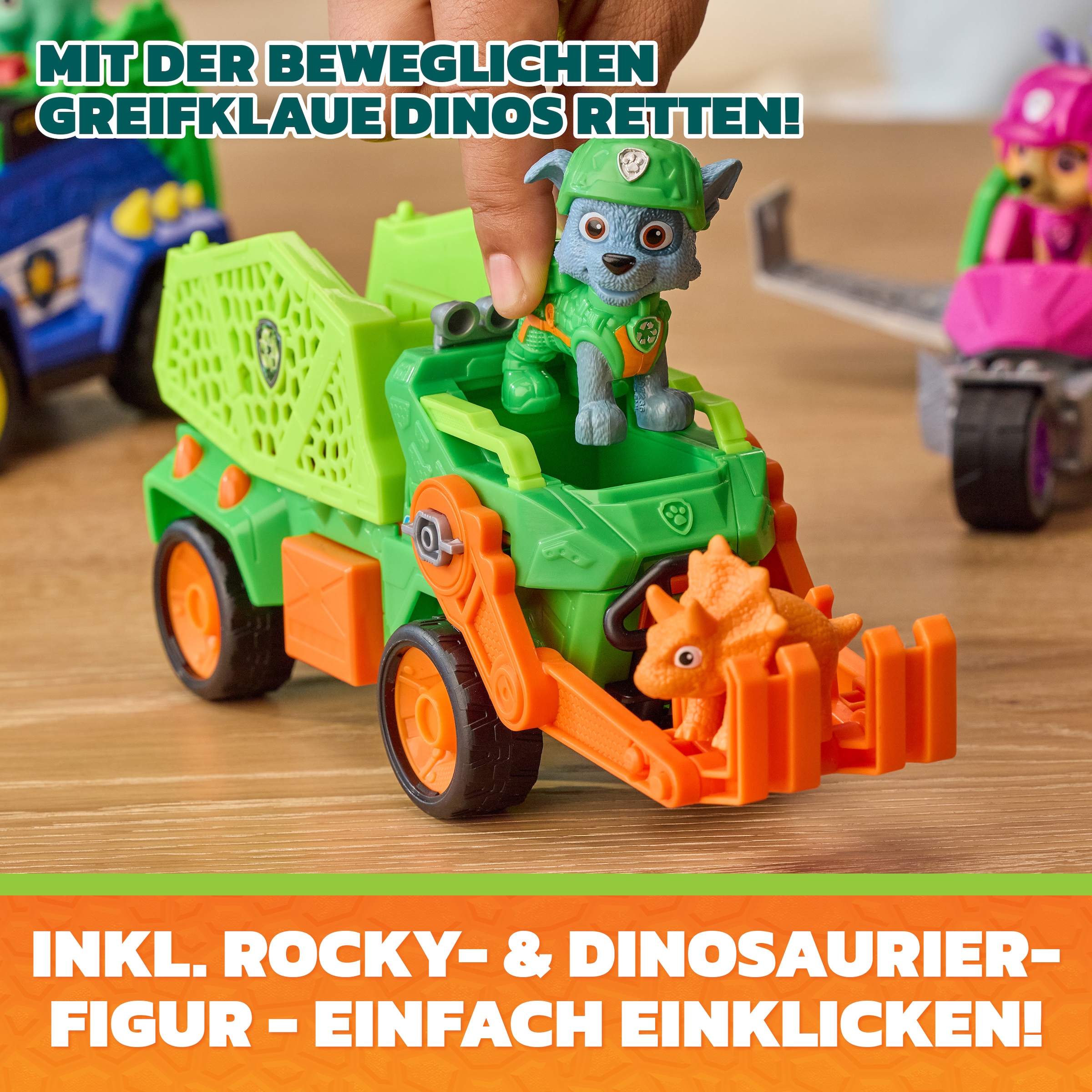 Spin Master Spielzeug-Auto »PAW Patrol: Der Dino Film, Rockys Dino-Rettungs-Recycler«