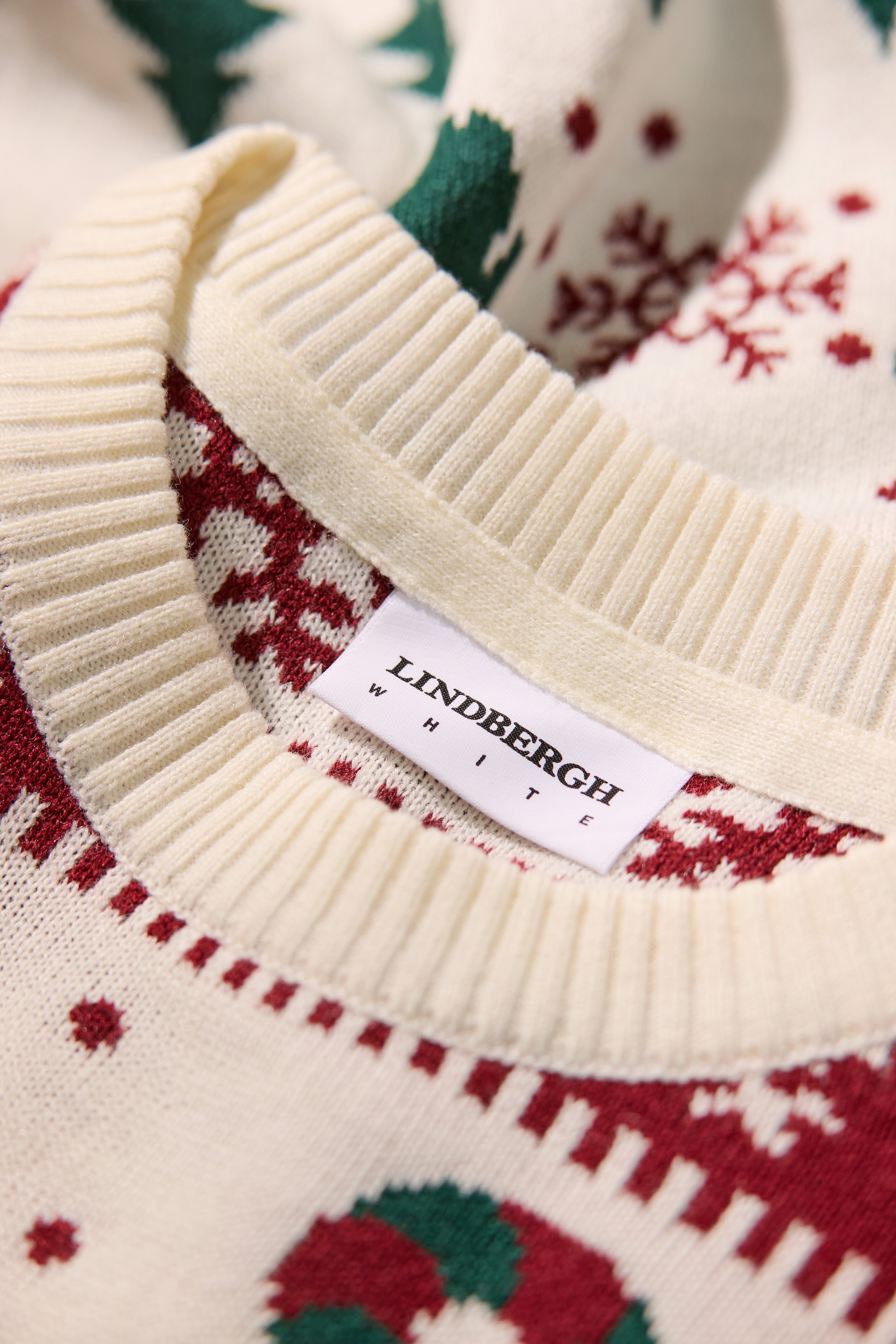 LINDBERGH Weihnachtspullover mit Intarsien Muster