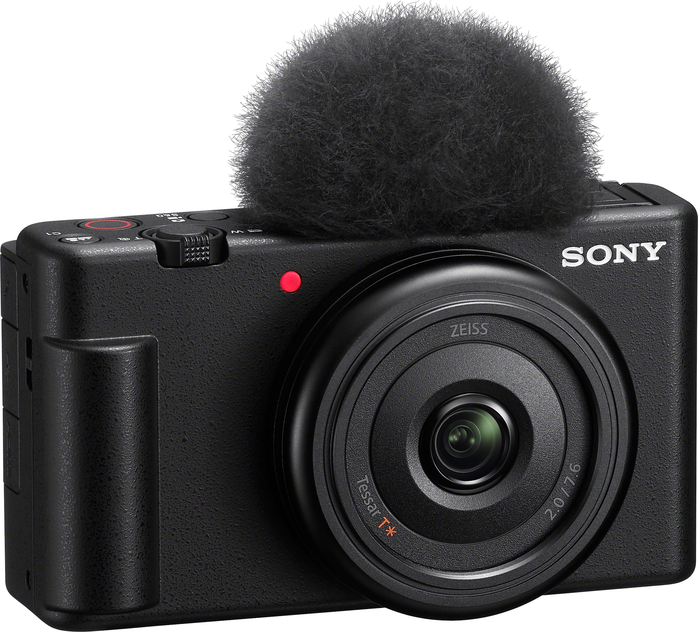 Sony »ZV-1F«, 6 Gruppen, bei Objektiv, 6 Elemente ZEISS MP, Bluetooth-WLAN in T* Tessar Kompaktkamera 20,1