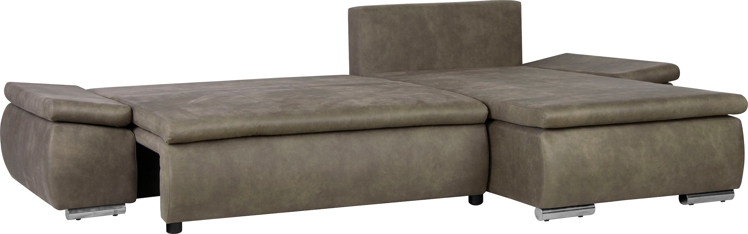 Home affaire Ecksofa »Acra L-Form« mit Bettfunktion und Bettkasten, in Mattenoptik