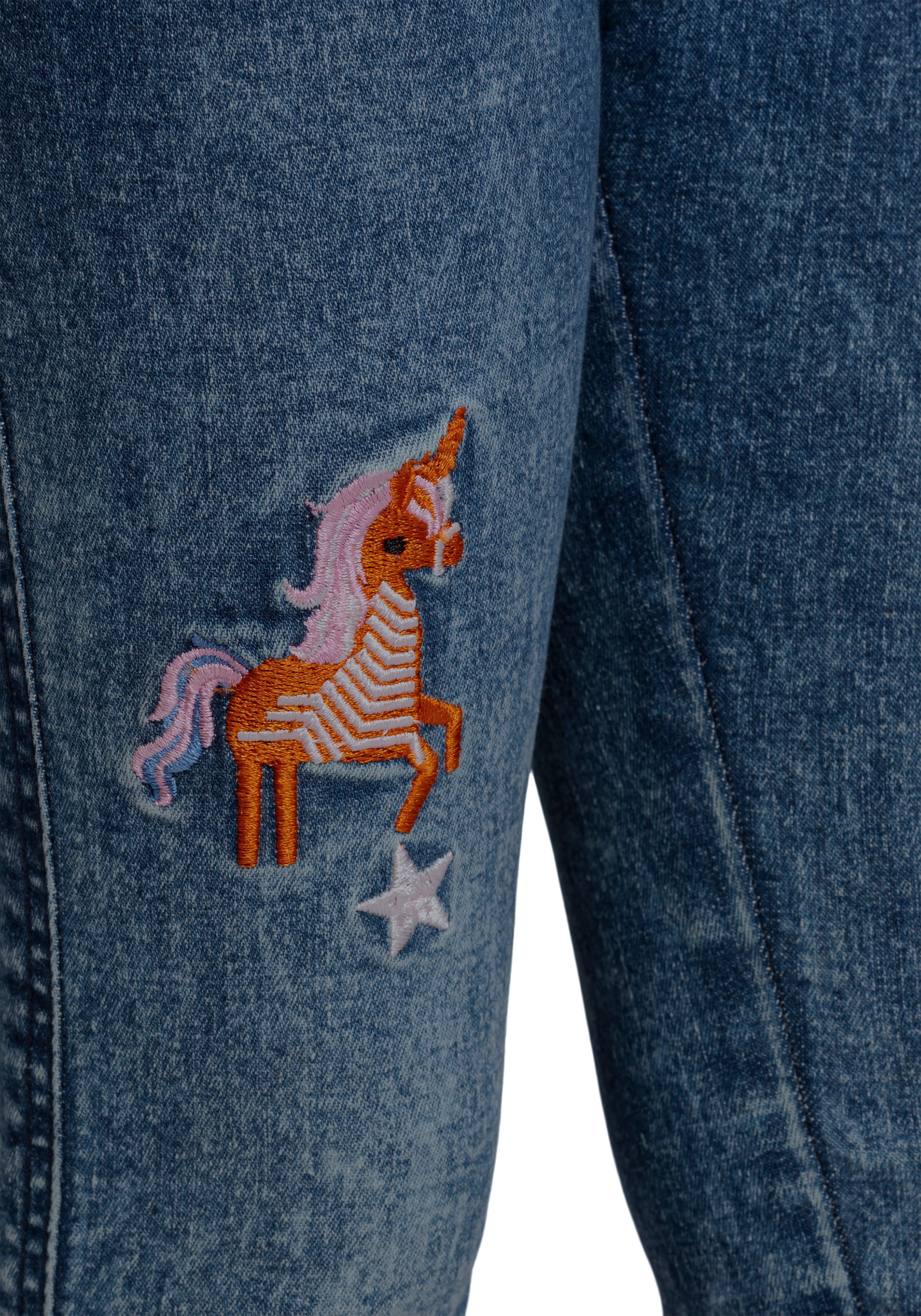 KIDSWORLD Stretch-Jeans, mit toller Stickerei bei ♕