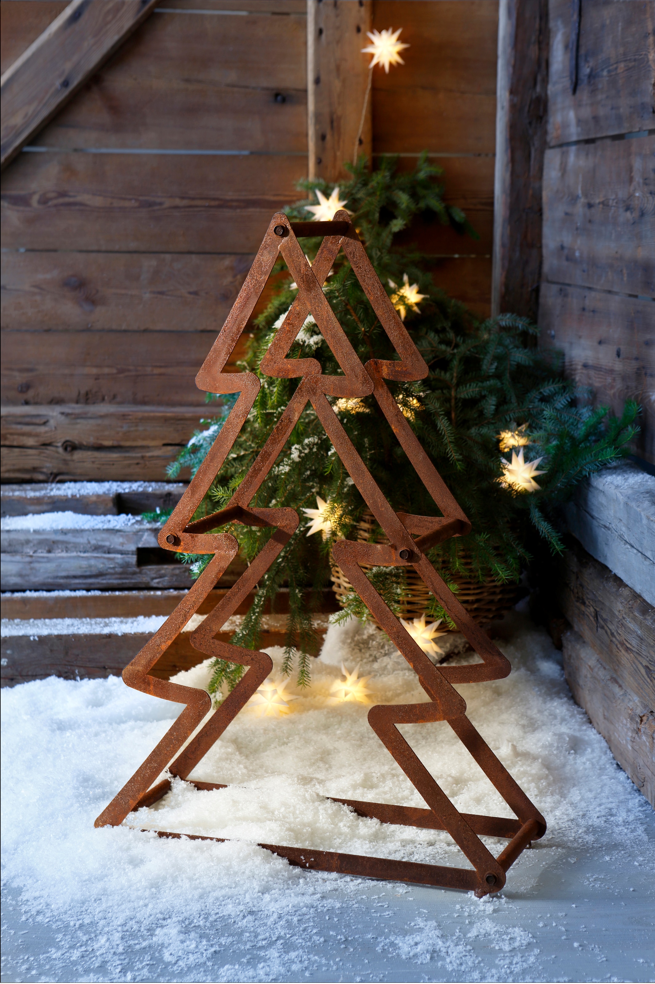 HOFMANN LIVING AND MORE Metall, Oberfläche, mit »Weihnachtsbaum, rostiger aussen«, cm ca. 95 Dekobaum aus bestellen Höhe bequem Weihnachtsdeko