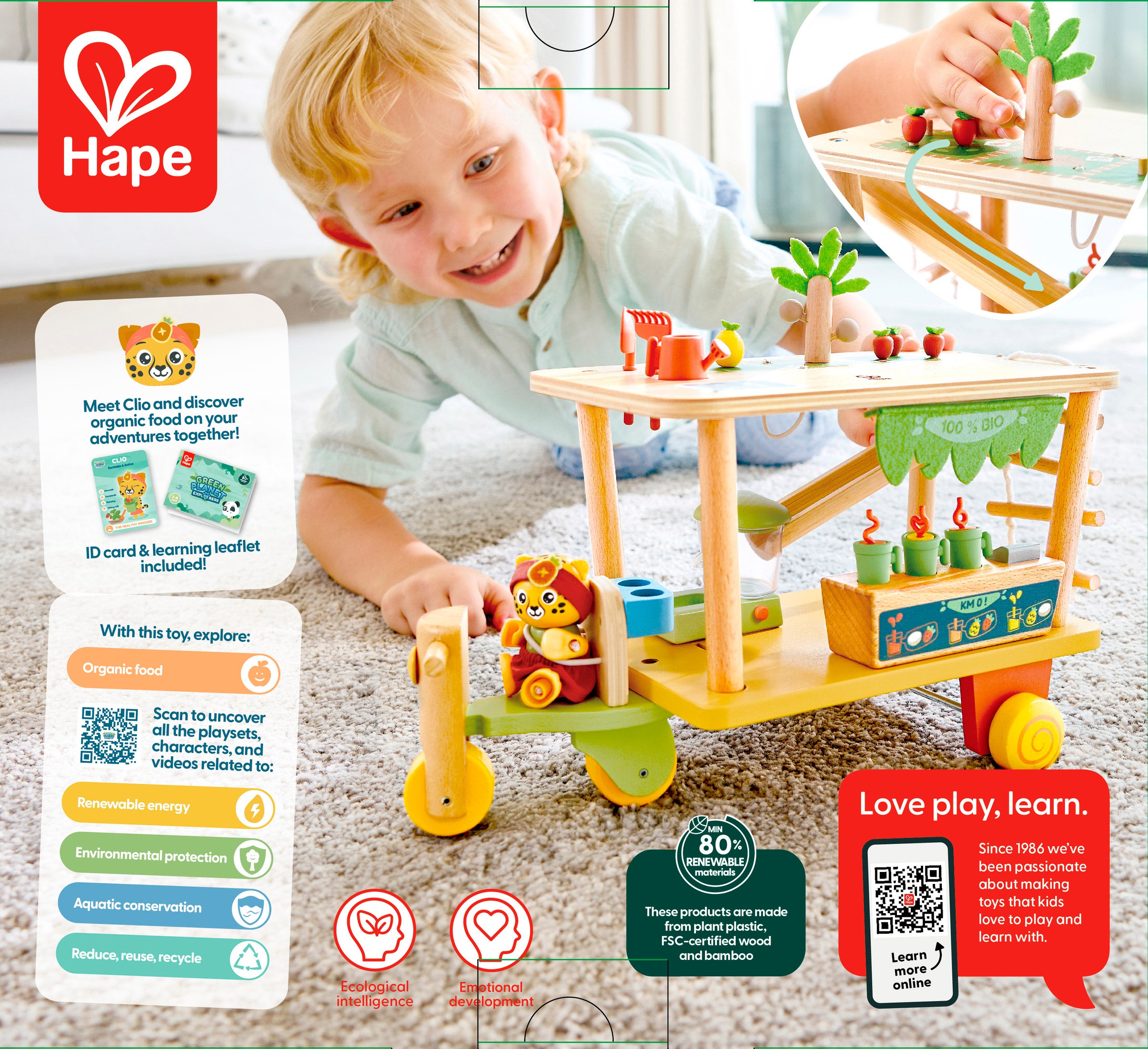 Hape Spielwelt »Green Planet Explorers, Clios Fruchtsaft-Truck«