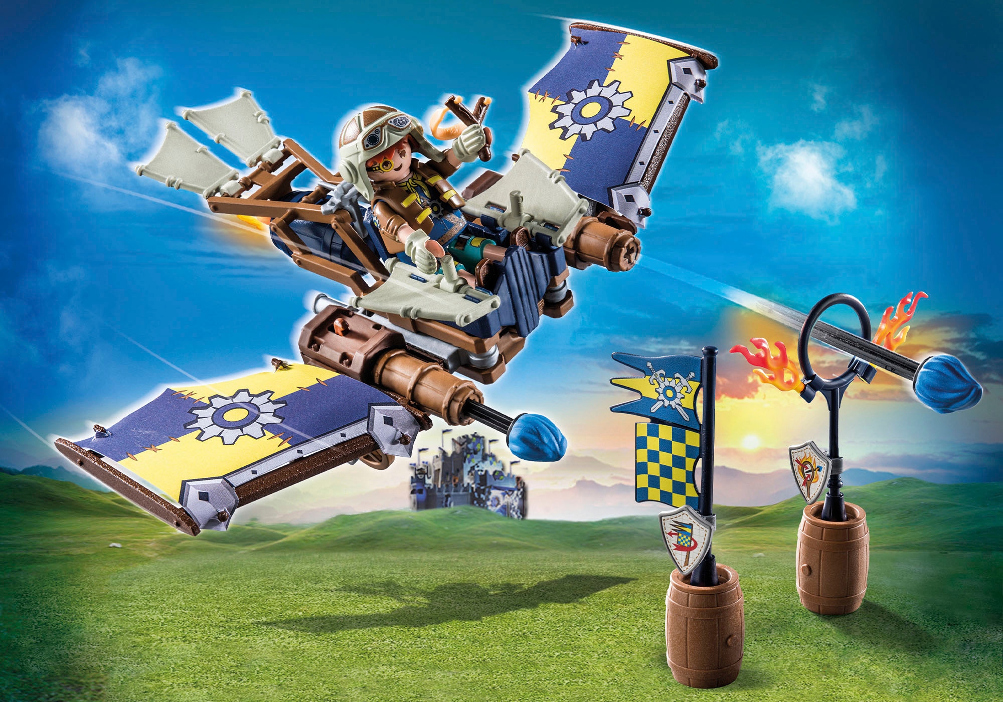 Playmobil® Konstruktions-Spielset »Novelmore - Darios Fluggleiter (71211), Novelmore«, (55 St.), Made in Europe